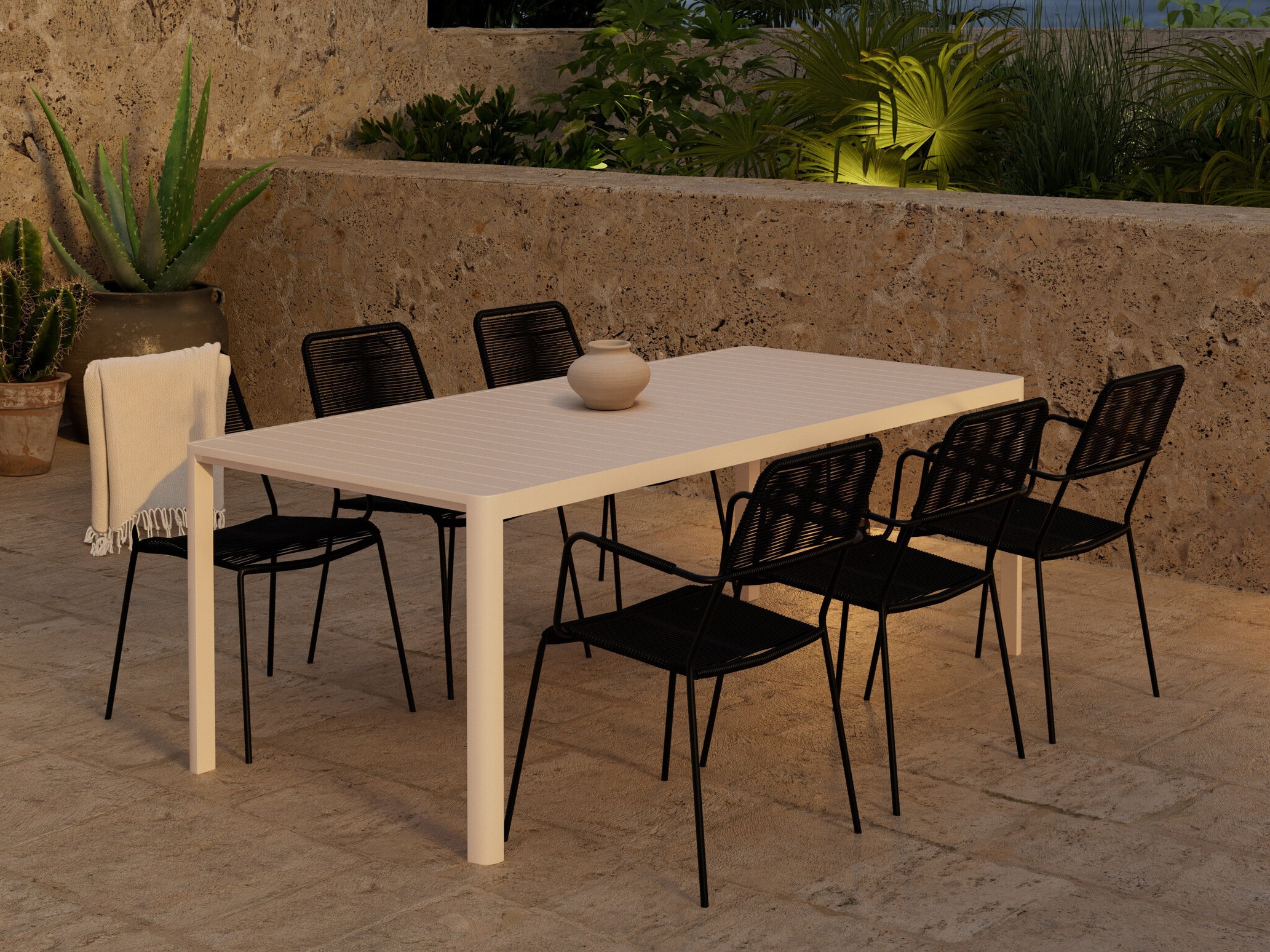 Tafel en stoelen set Dallas 5259