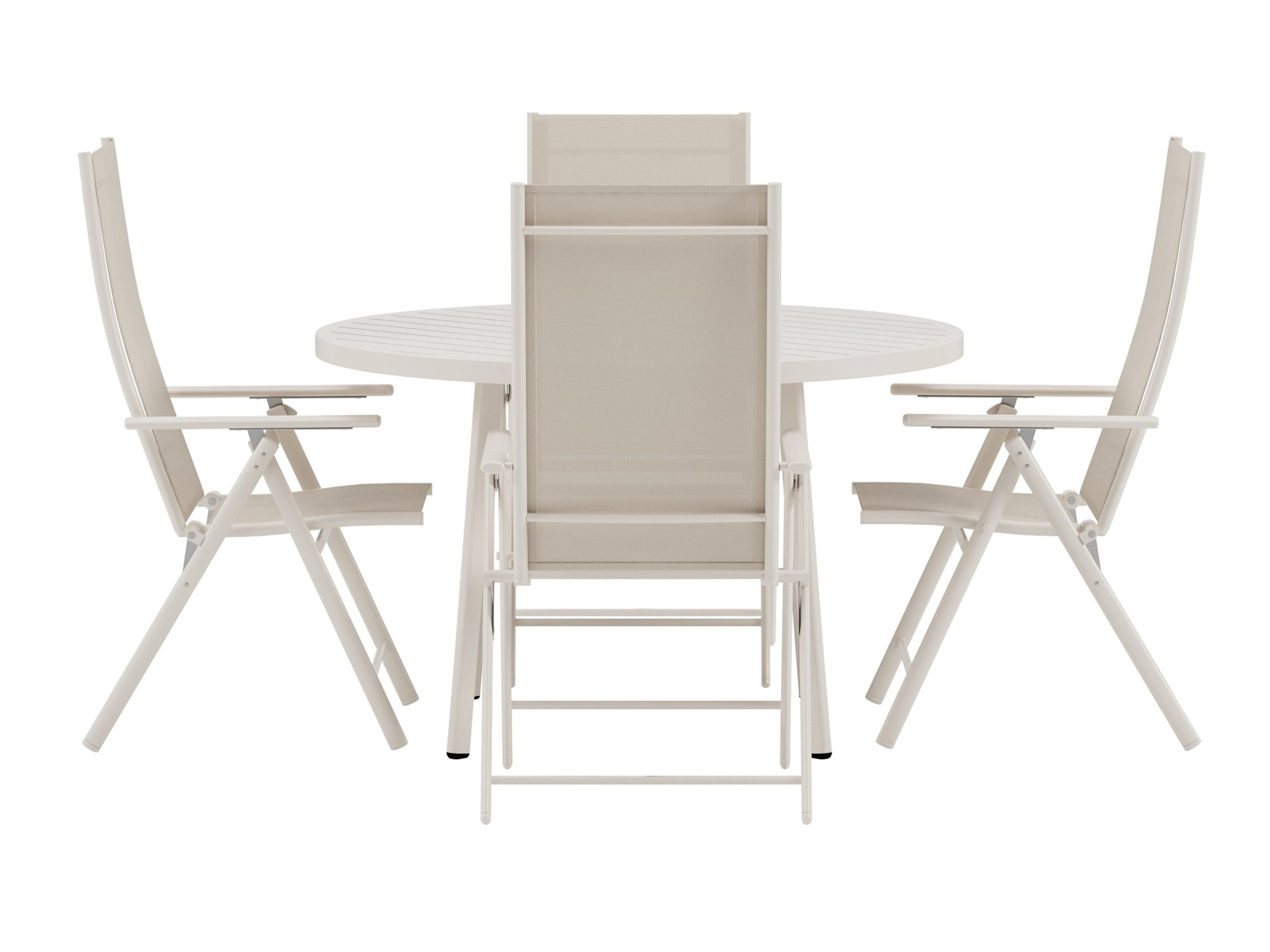 Tafel en stoelen set Dallas 5257 (Beige)