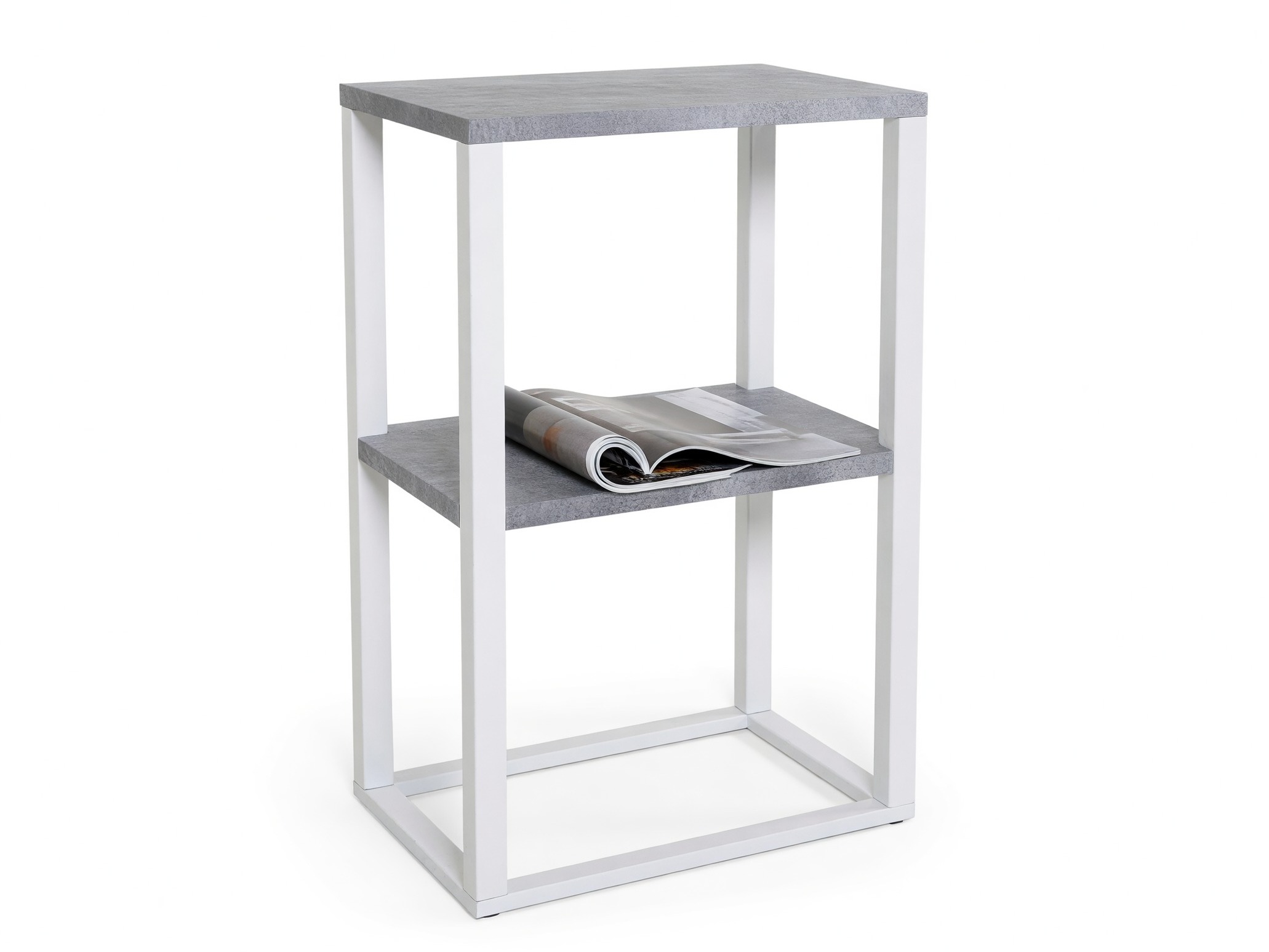 Bijzettafel Dallas 260 (Beton + Wit)