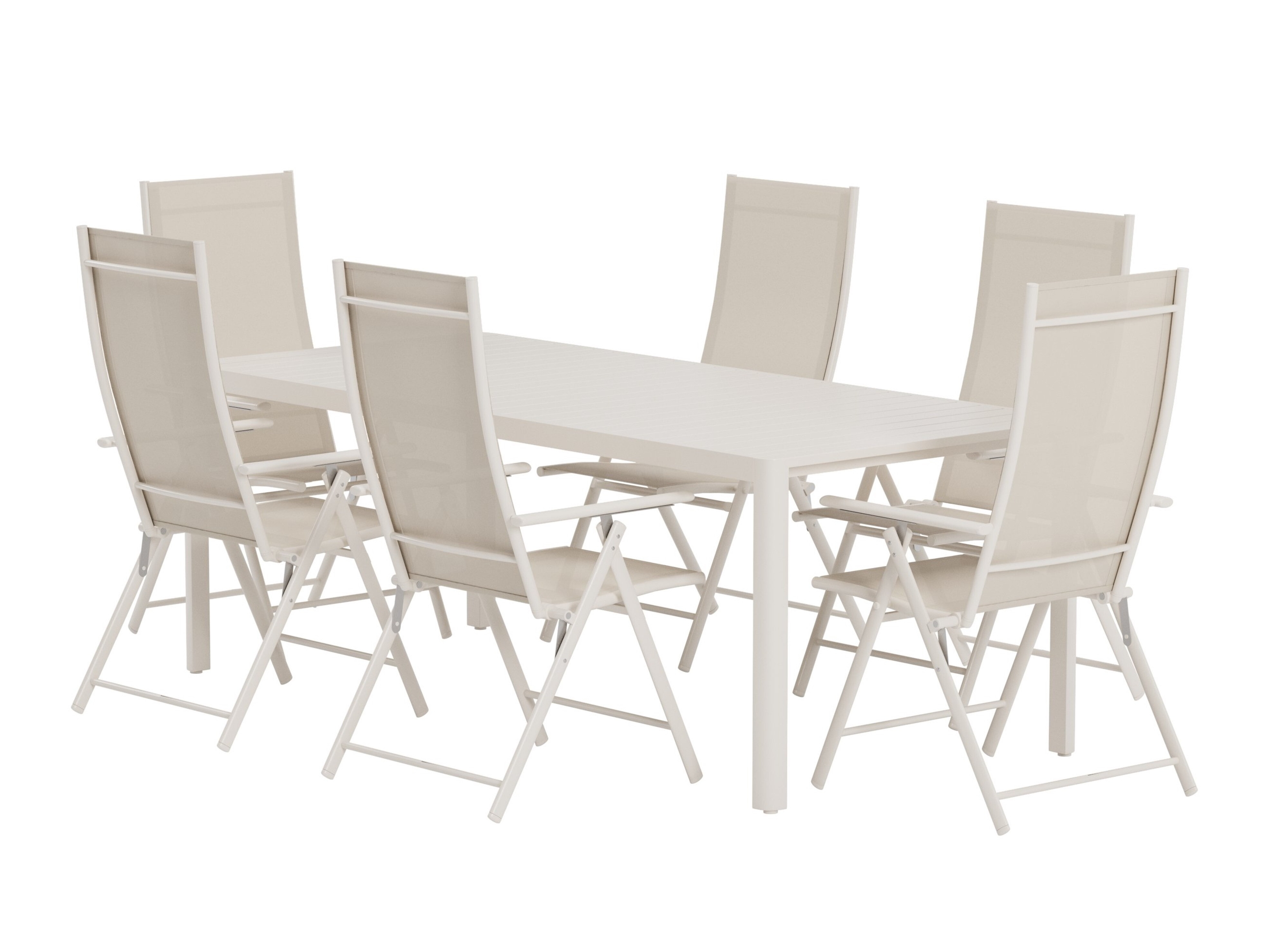 Tafel en stoelen set Dallas 5256 (Beige)