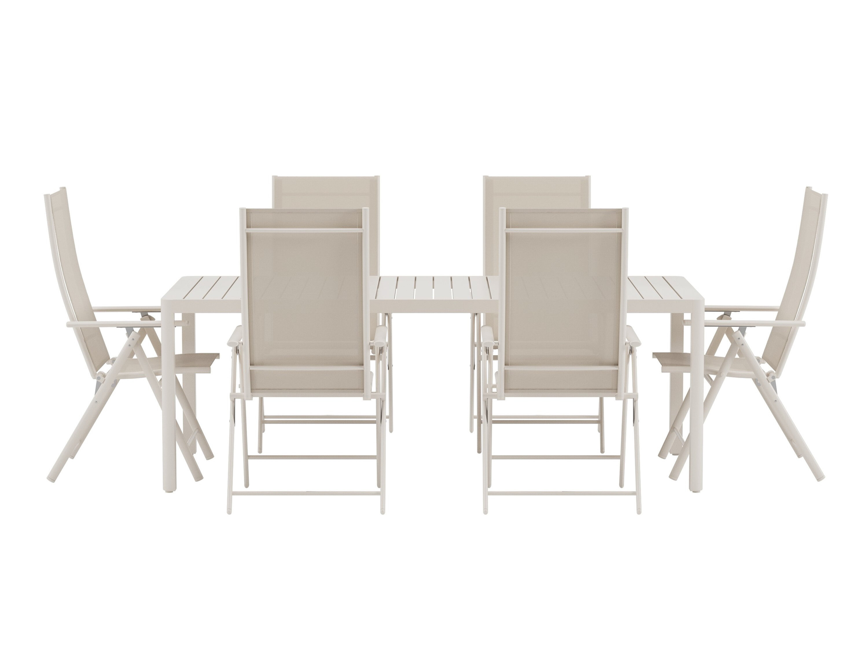 Tafel en stoelen set Dallas 5256 (Beige)