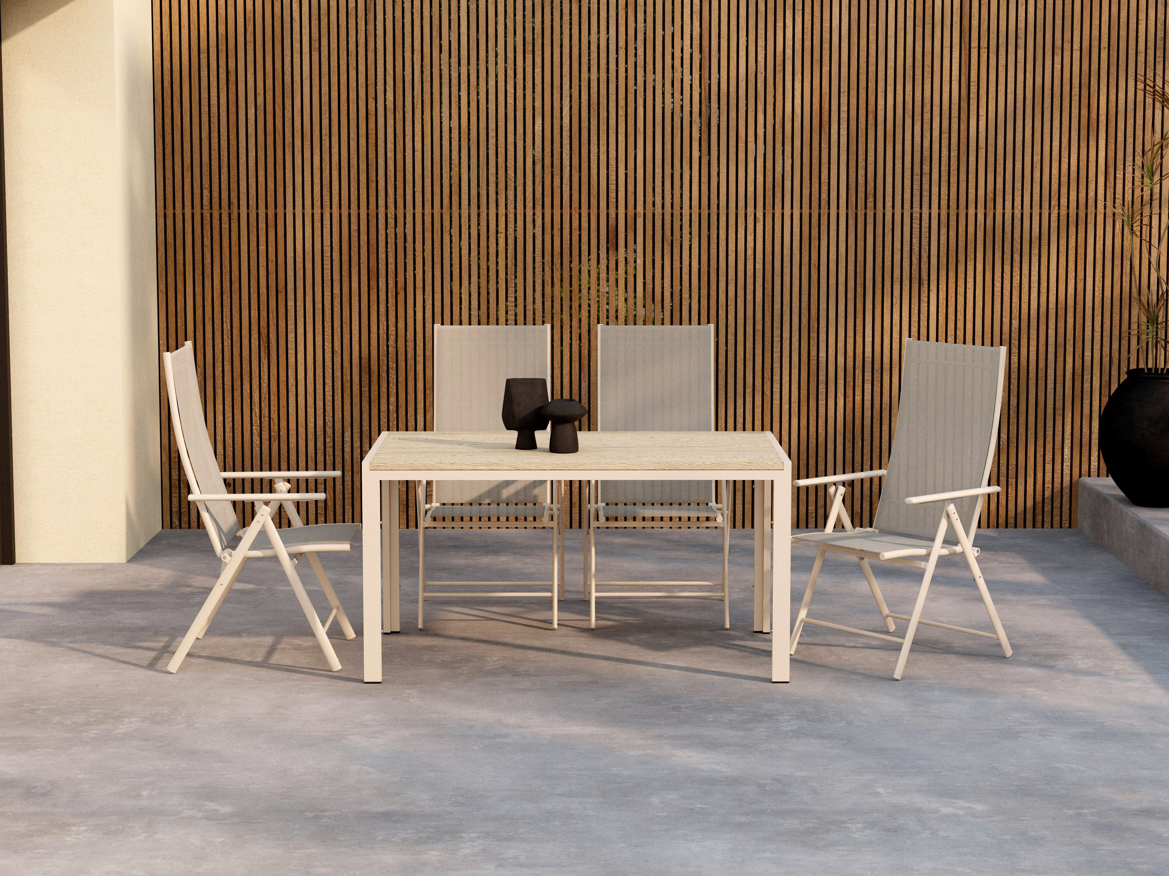 Tafel en stoelen set Dallas 5261 (Beige)