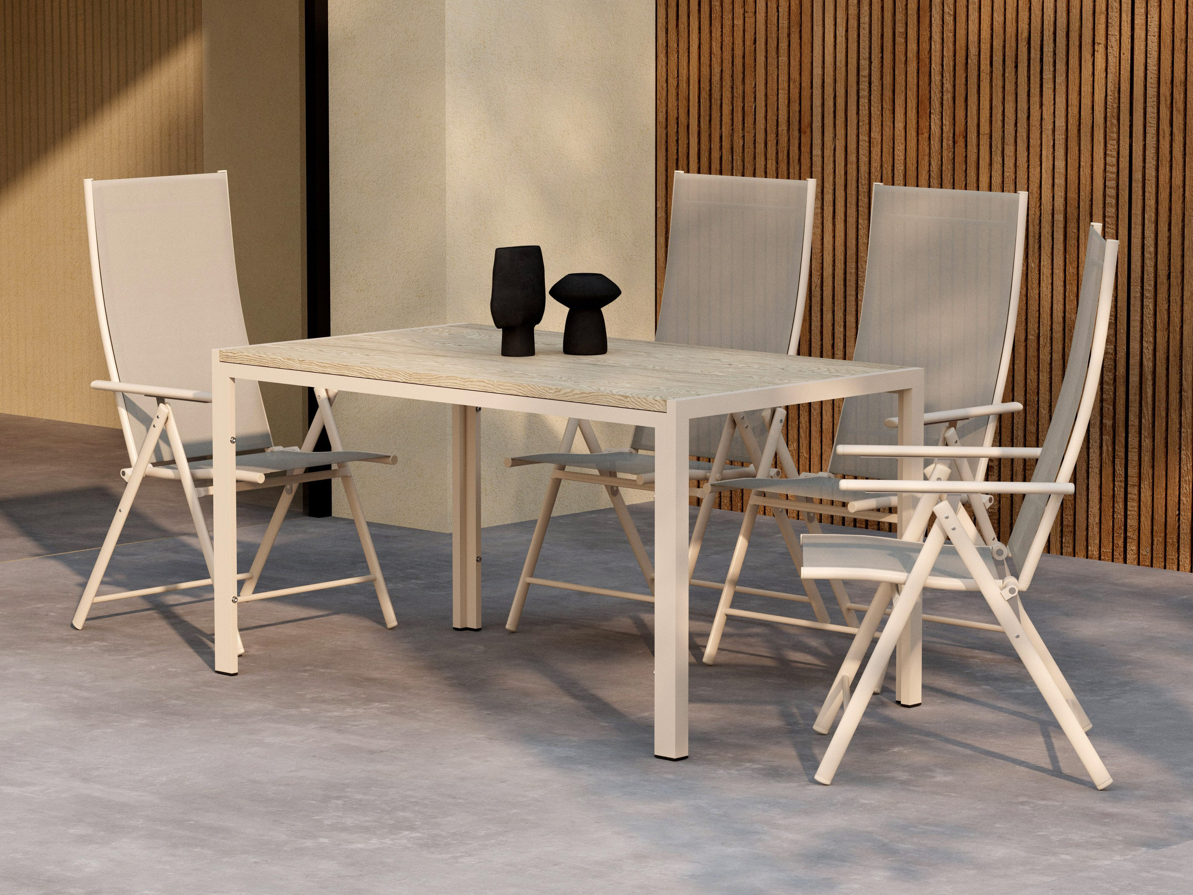 Tafel en stoelen set Dallas 5261 (Beige)