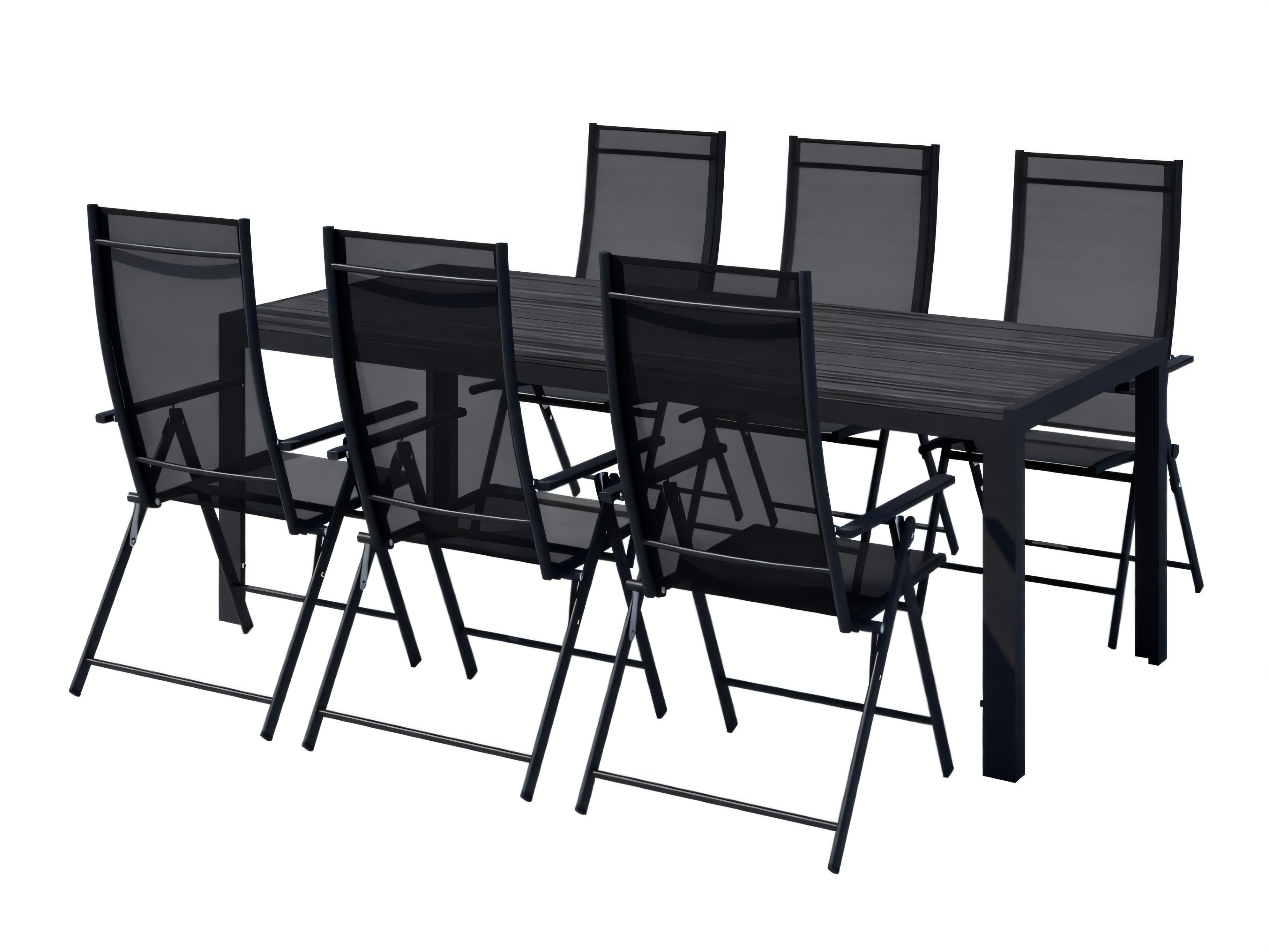 Tafel en stoelen set Dallas 5263 (Zwart)