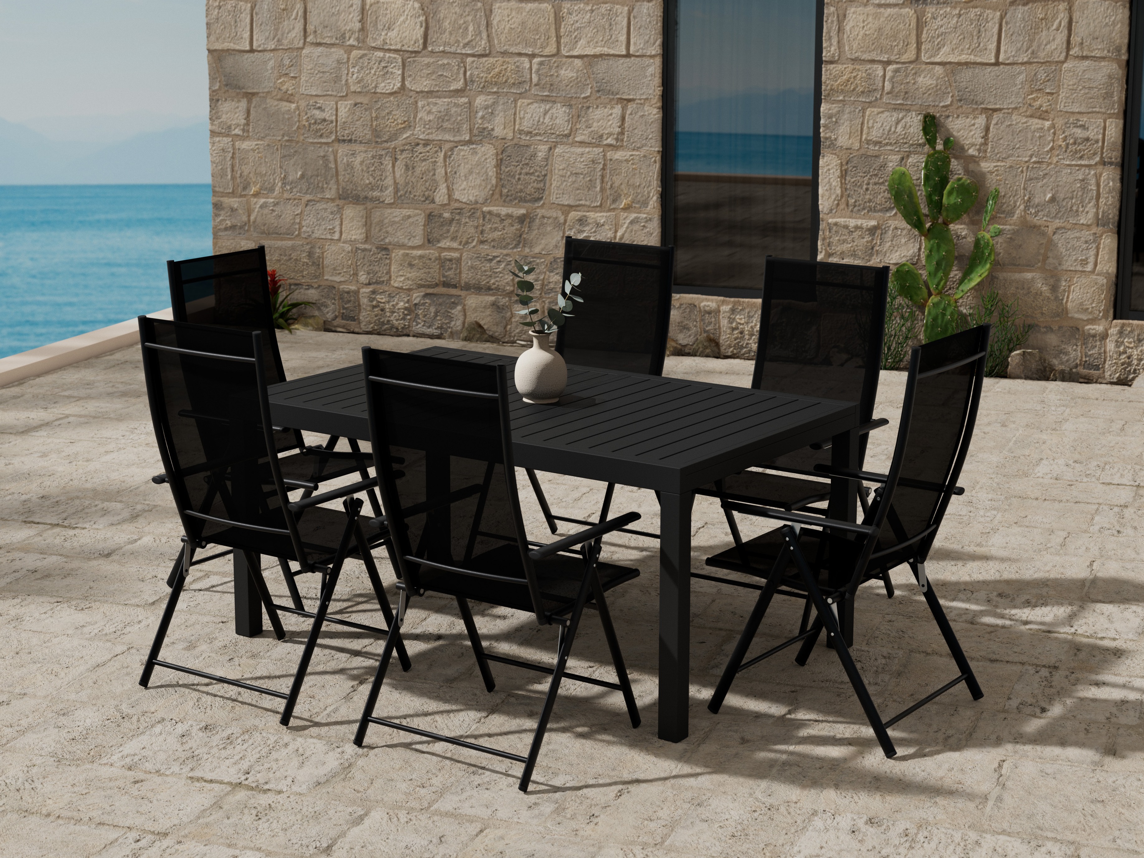 Tafel en stoelen set Dallas 5267