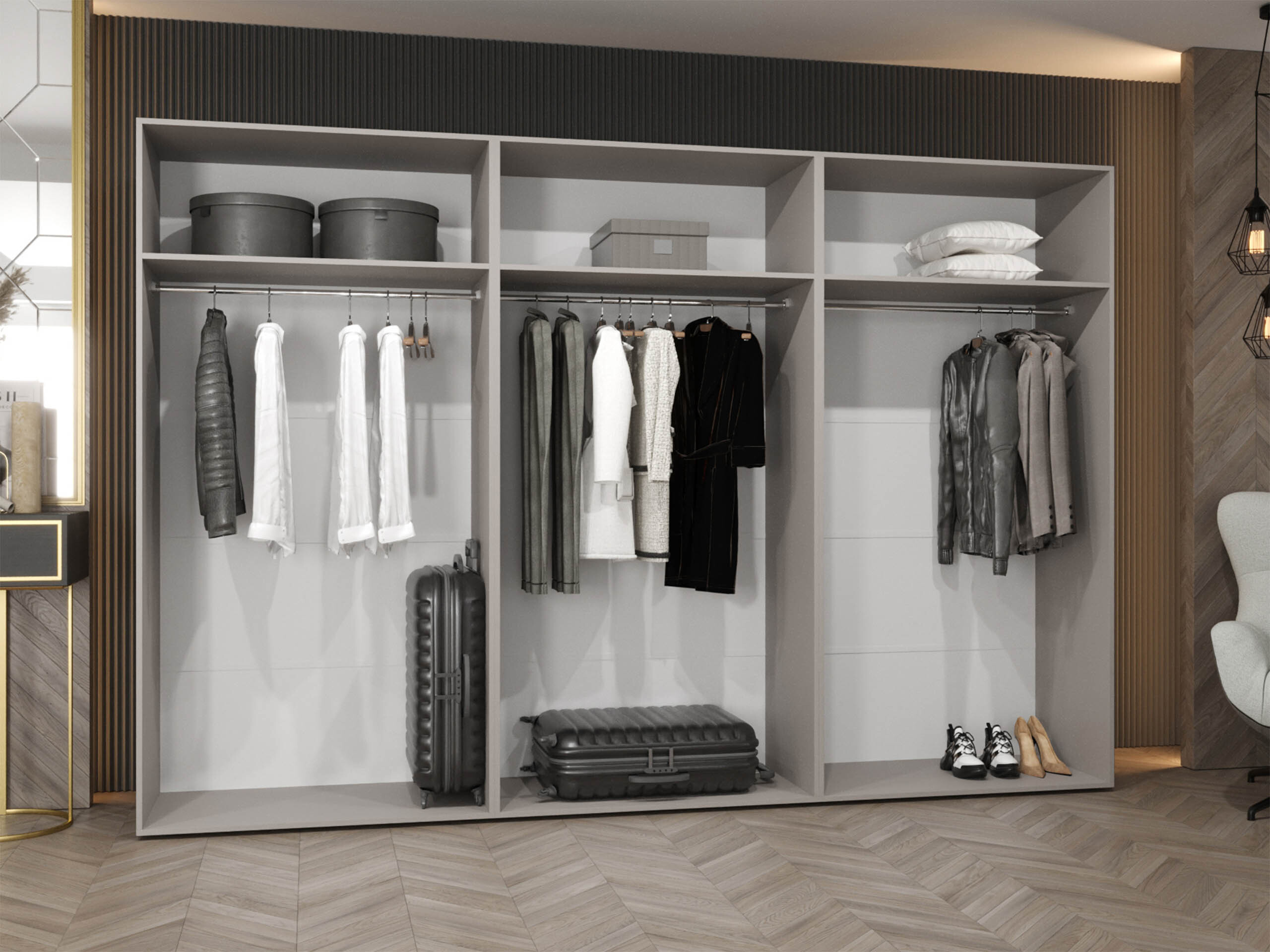 Kledingkast Hartford 599 (Zwart)