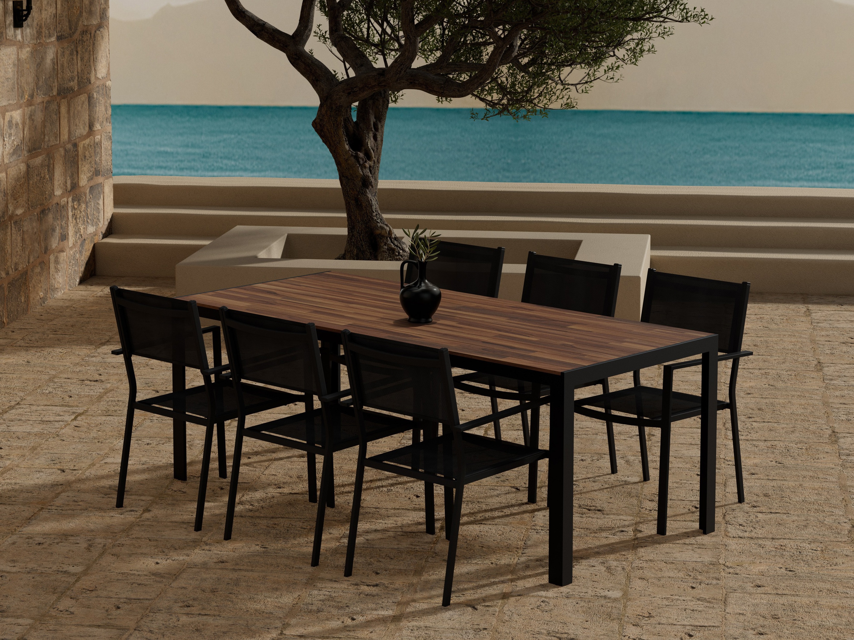 Tafel en stoelen set Dallas 5274