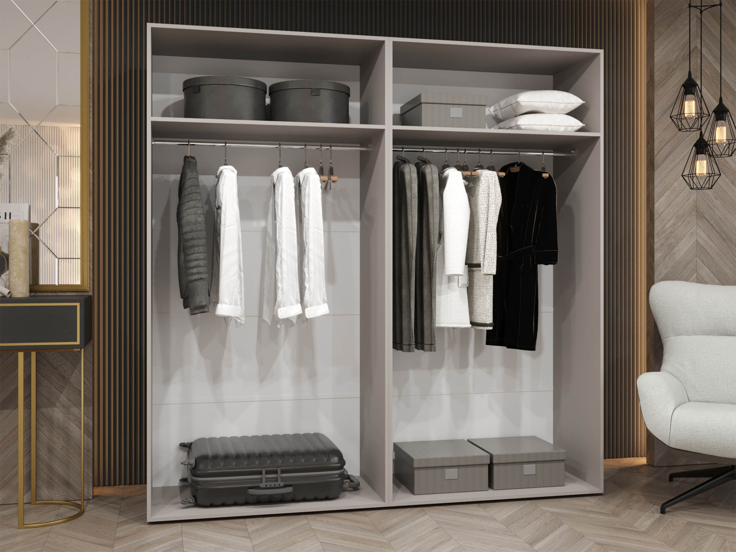 Kledingkast Hartford 605 (Zwart)