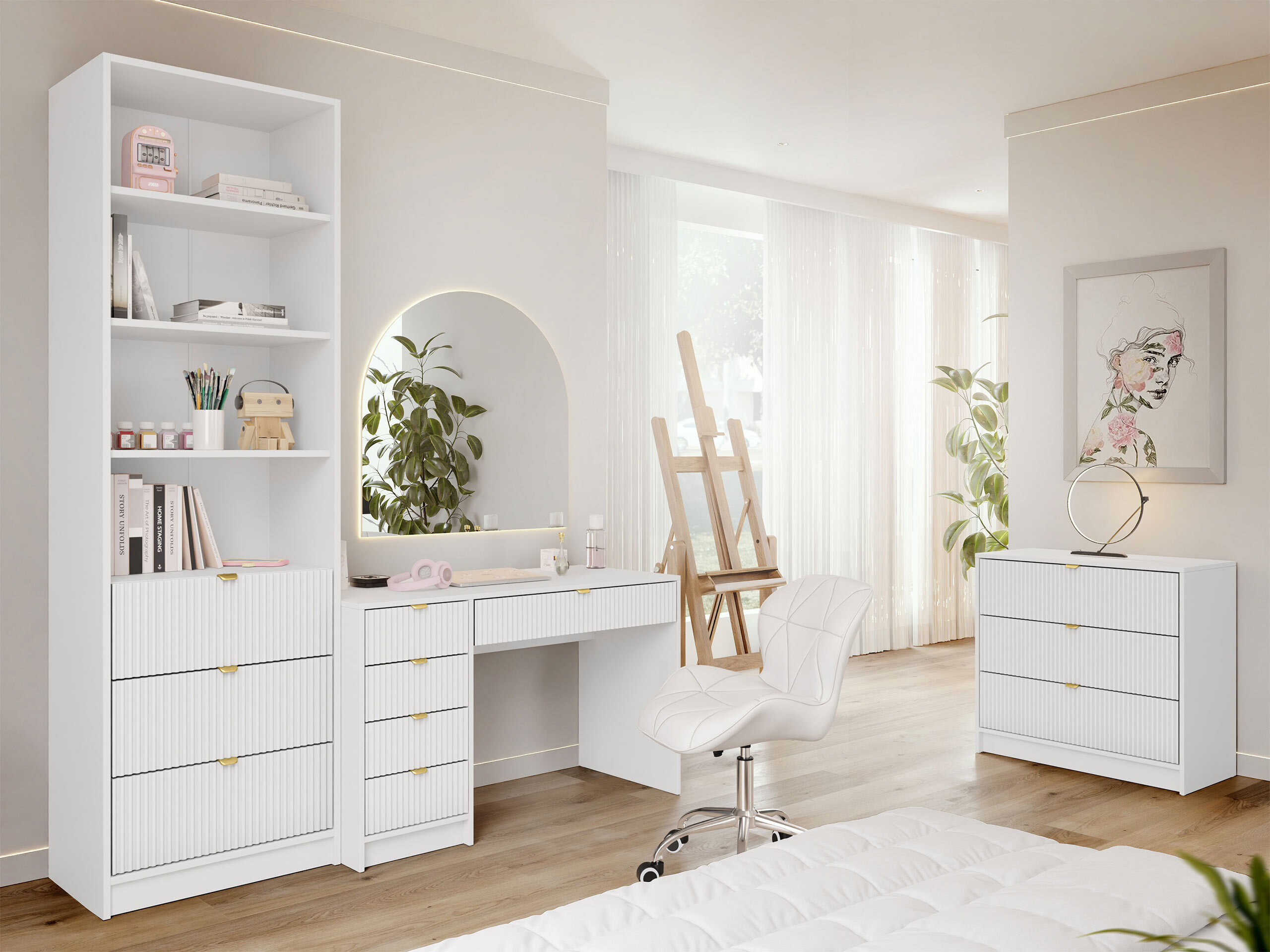 Boekenkast Comfivo Papilio (Wit)