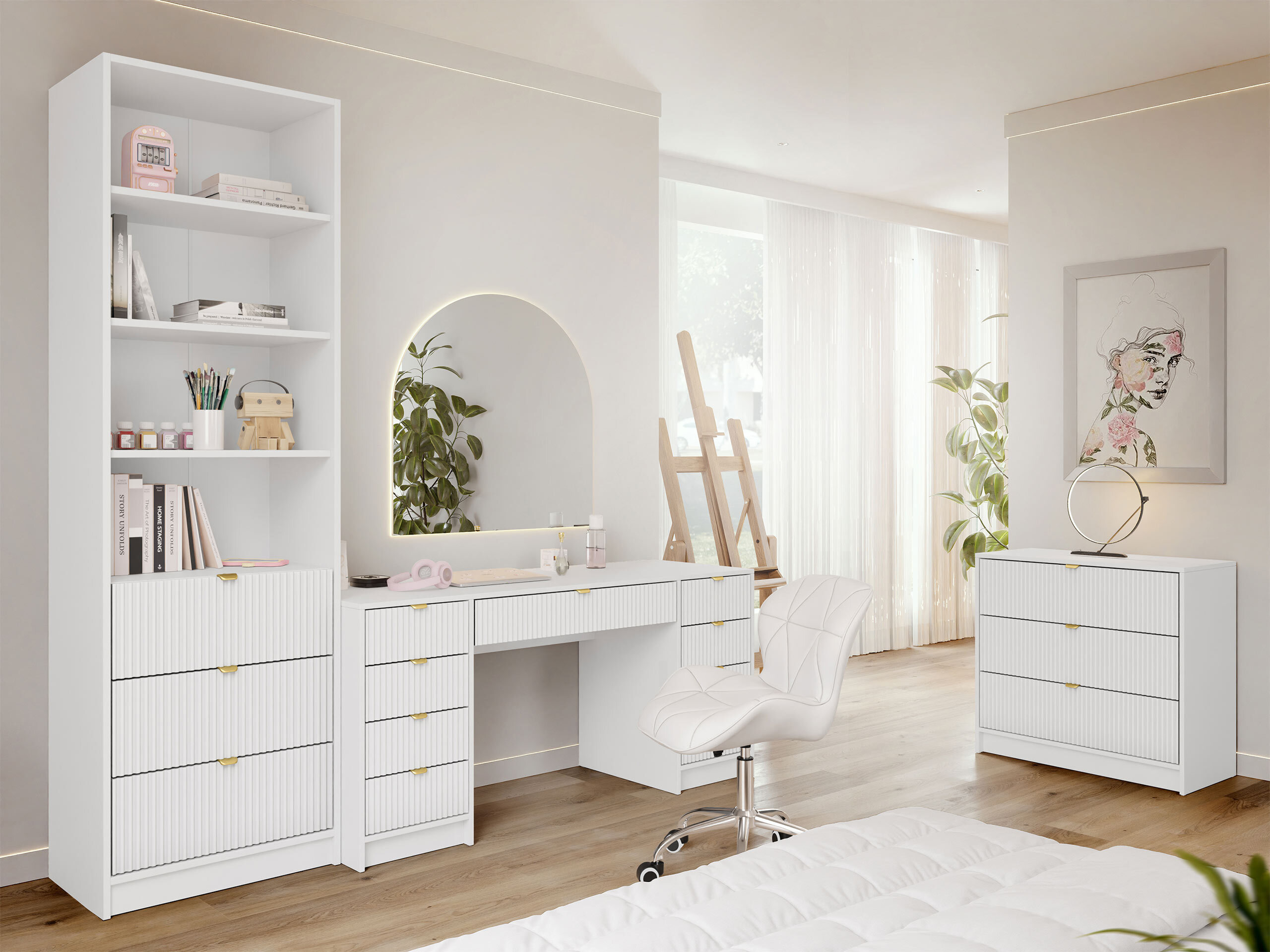 Thuiskantoorset Comfivo Papilio VI (Wit)