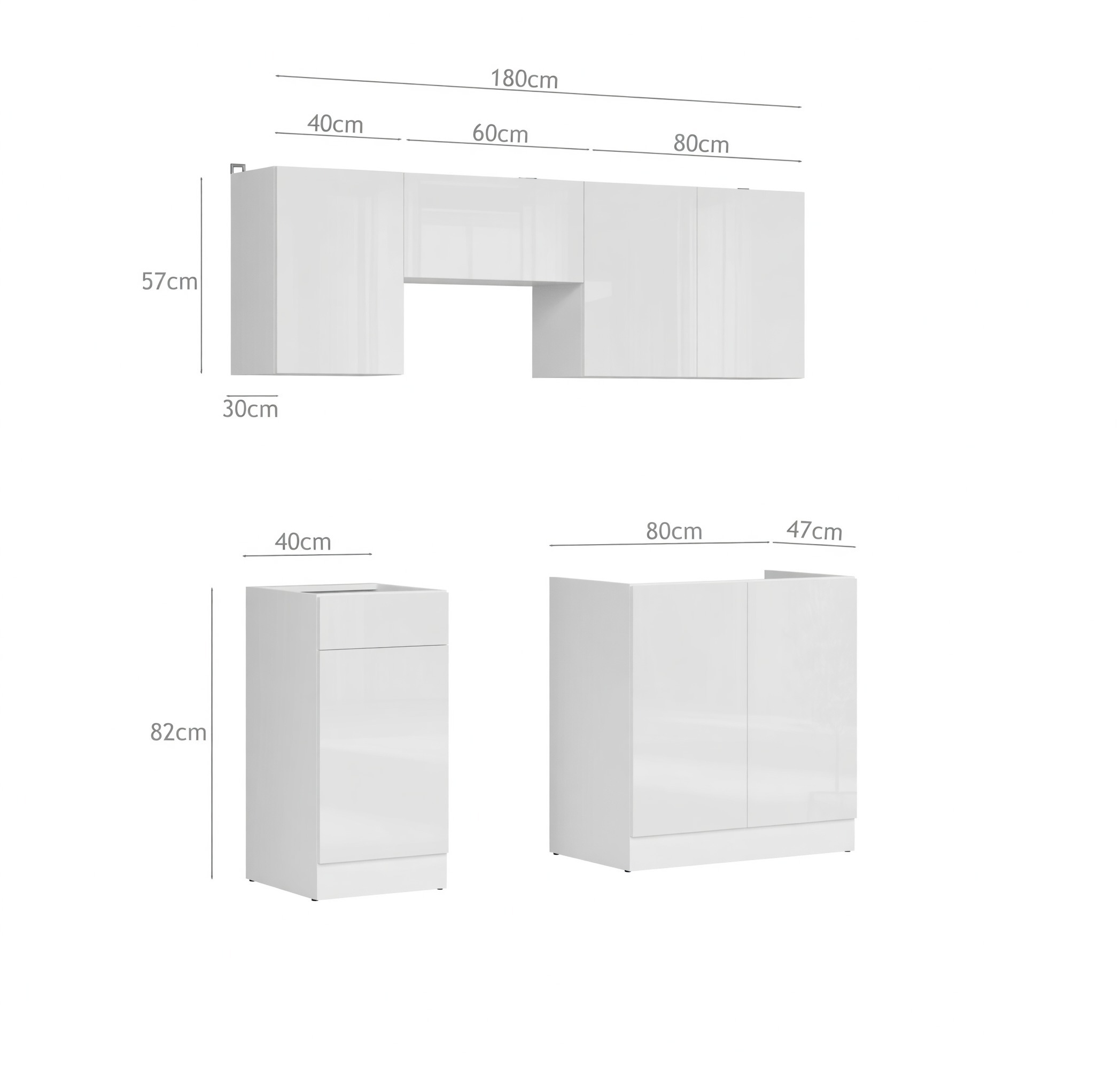 Modulaire keukenset Classic Grey 118