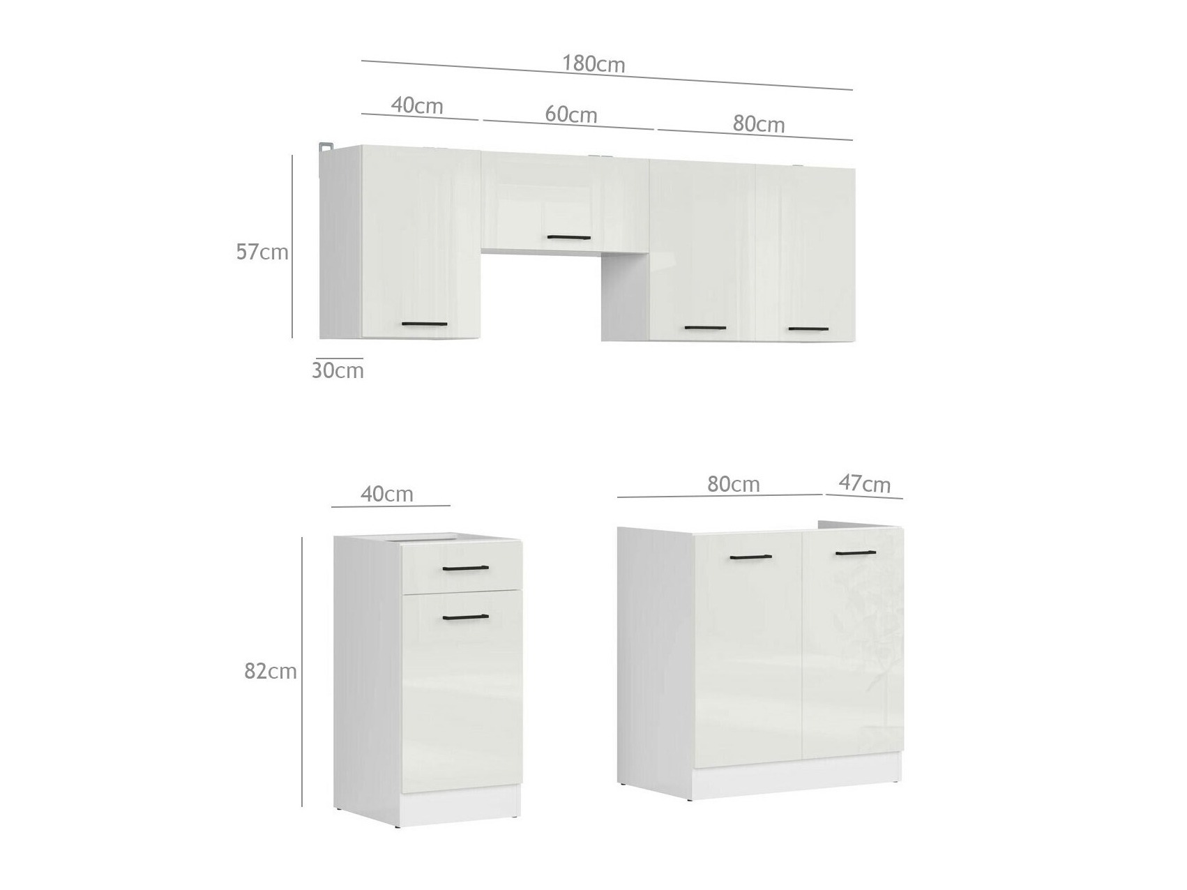 Modulaire keukenset Line Grey 118
