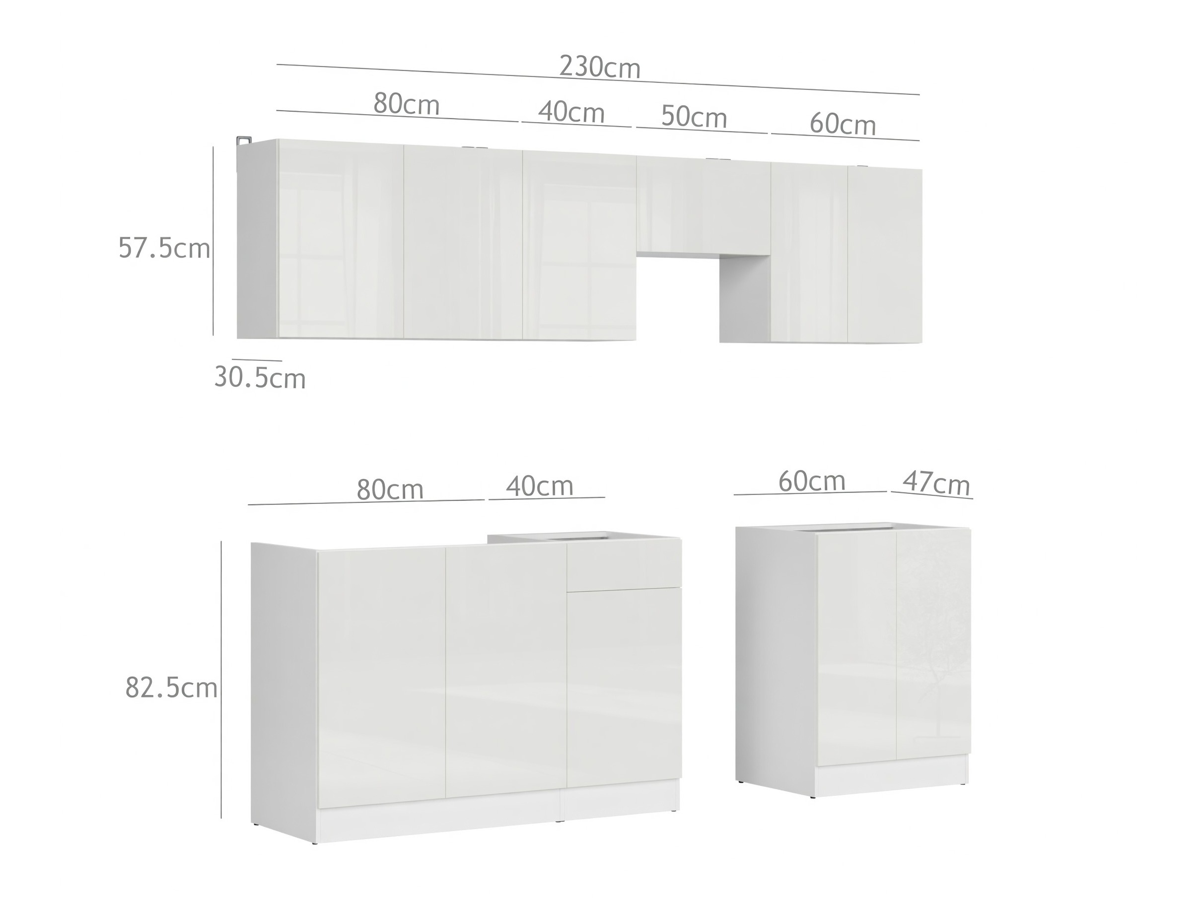 Modulaire keukenset Classic Grey 119