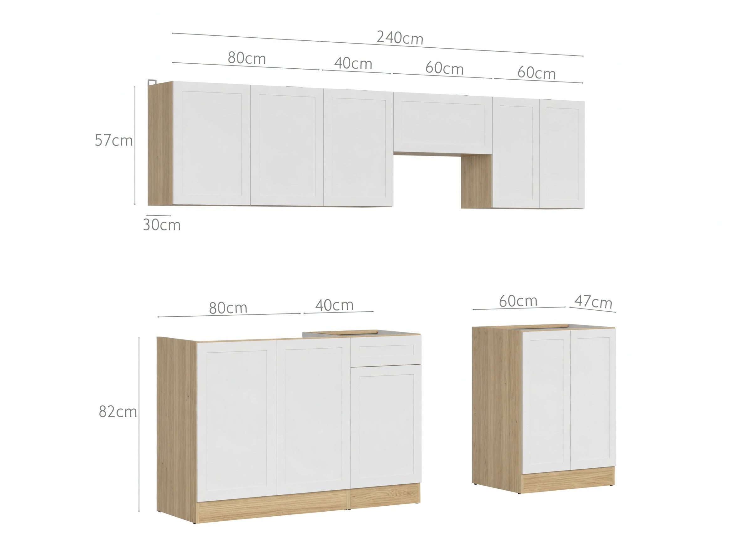 Modulaire keukenset Classic Grey 120