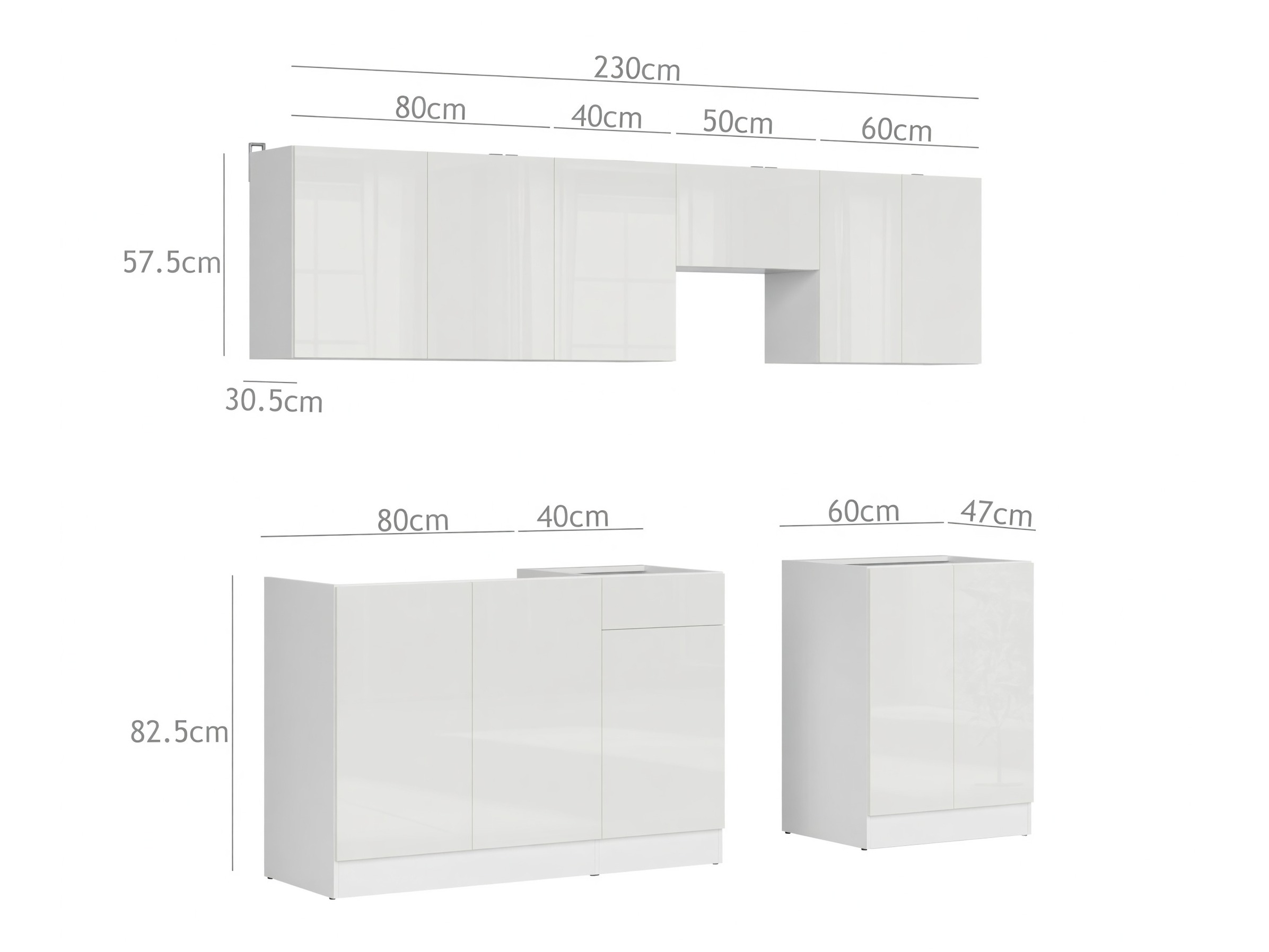 Modulaire keukenset Classic White 120