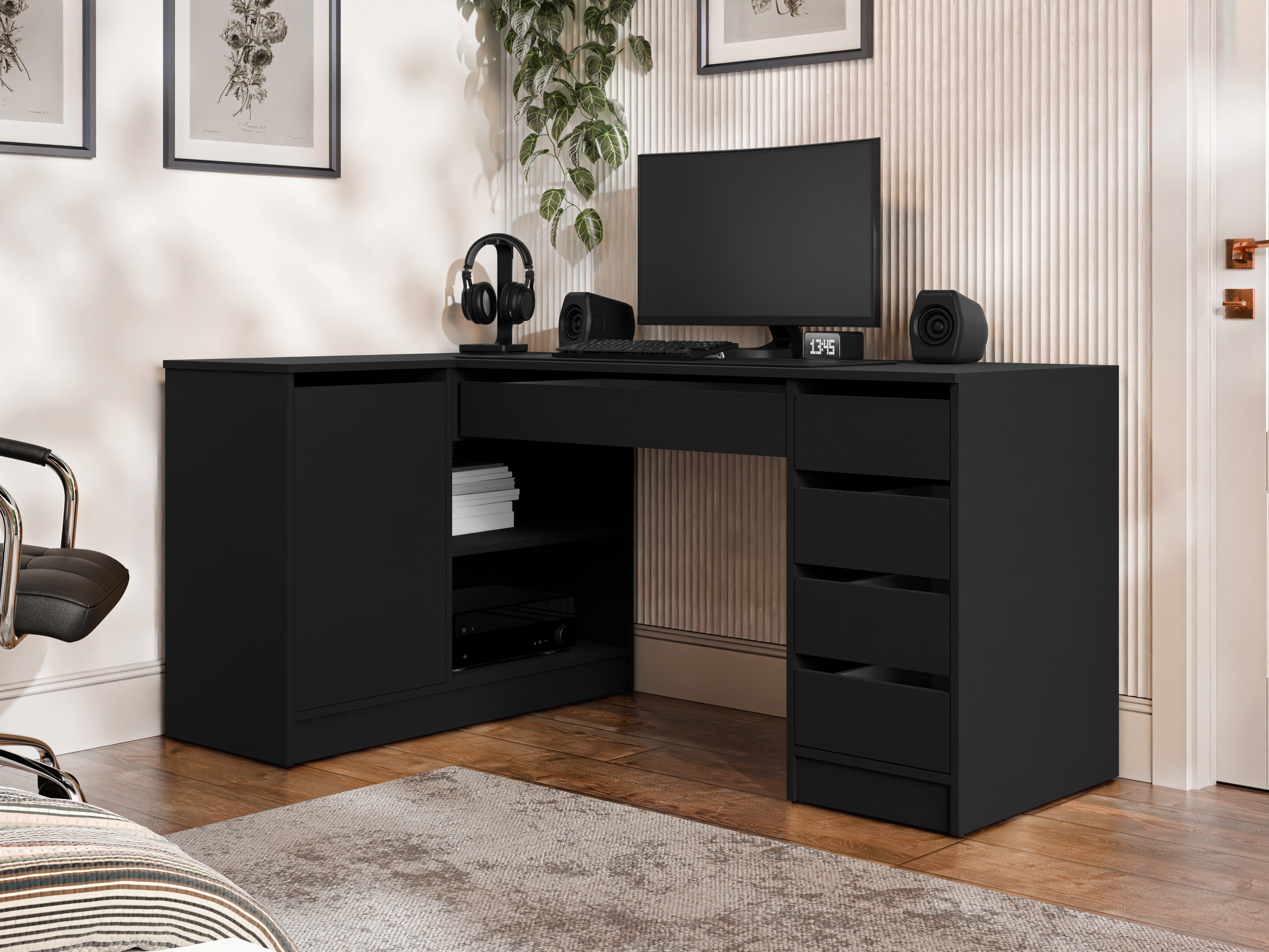 Hoekbureau Comfivo Terros III (Zwart)