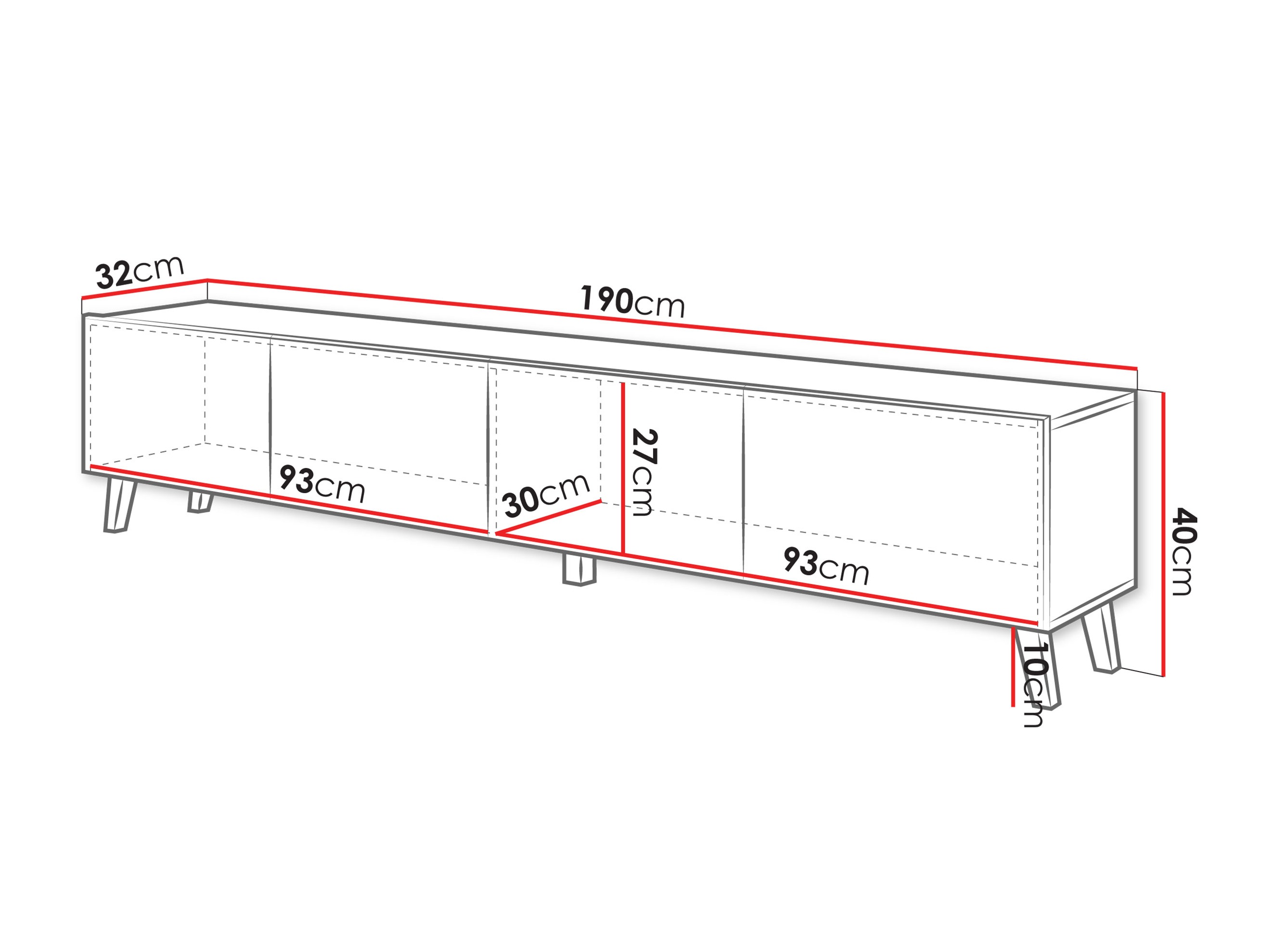 TV-meubel Levtive 101 (Wit)