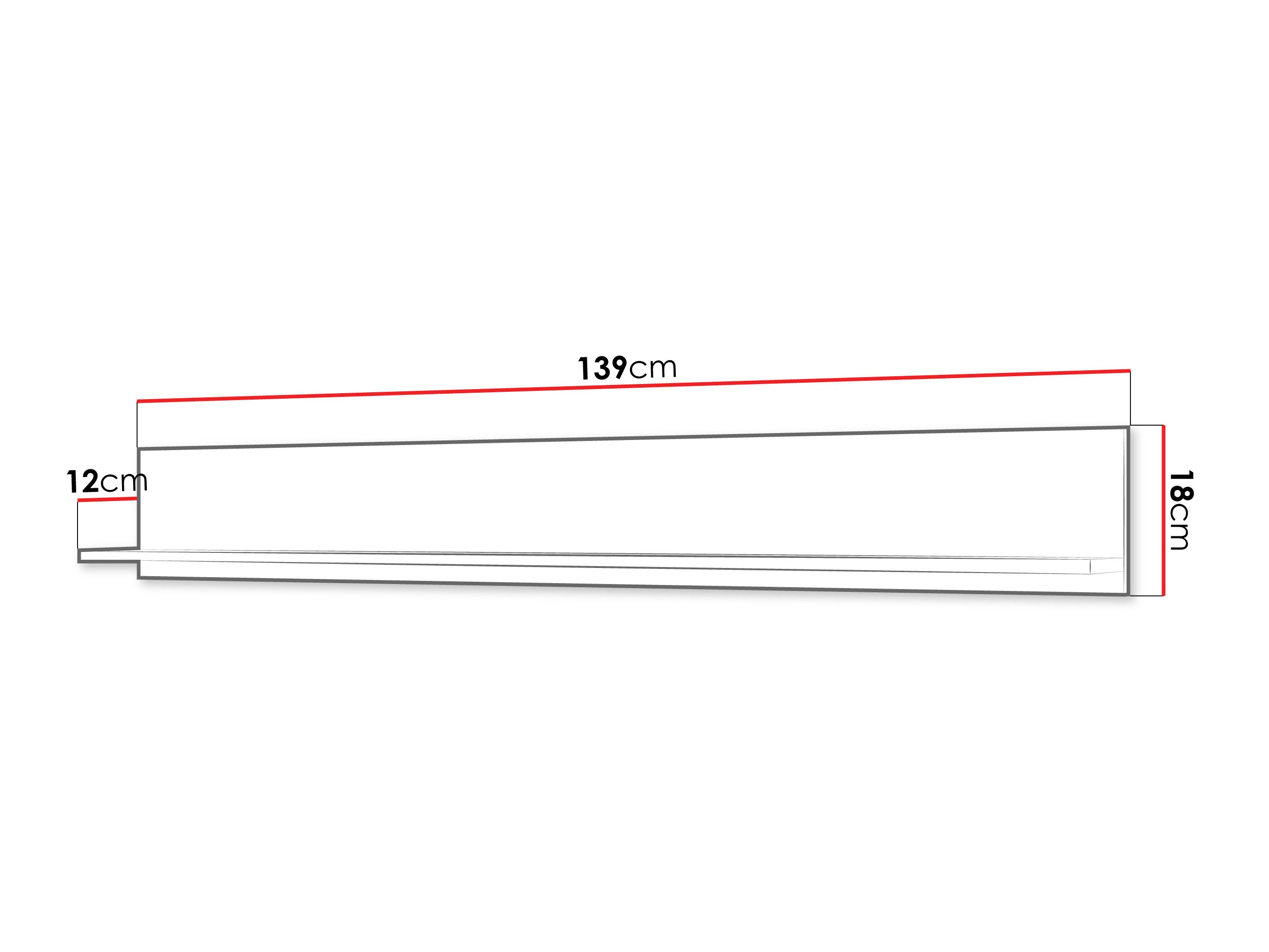 Wandplank Mirfivo 105 (Grafiet)