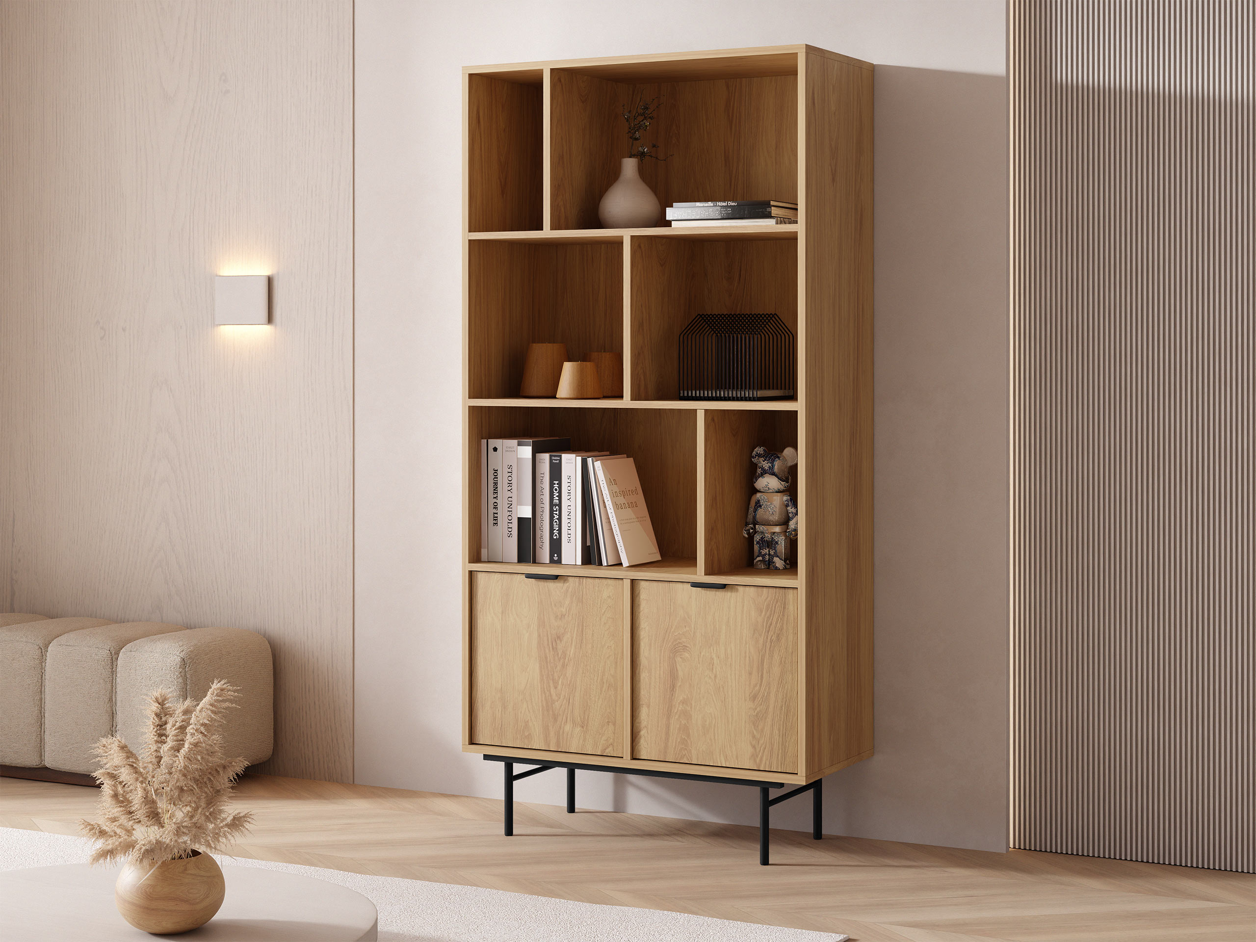 Boekenkast Floelbe 103 (Eiken)