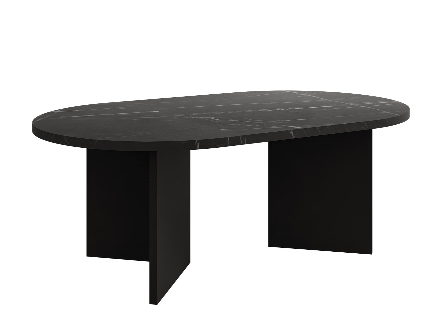 Salontafel Comfivo Fungus (Zwart marmer + Zwart)
