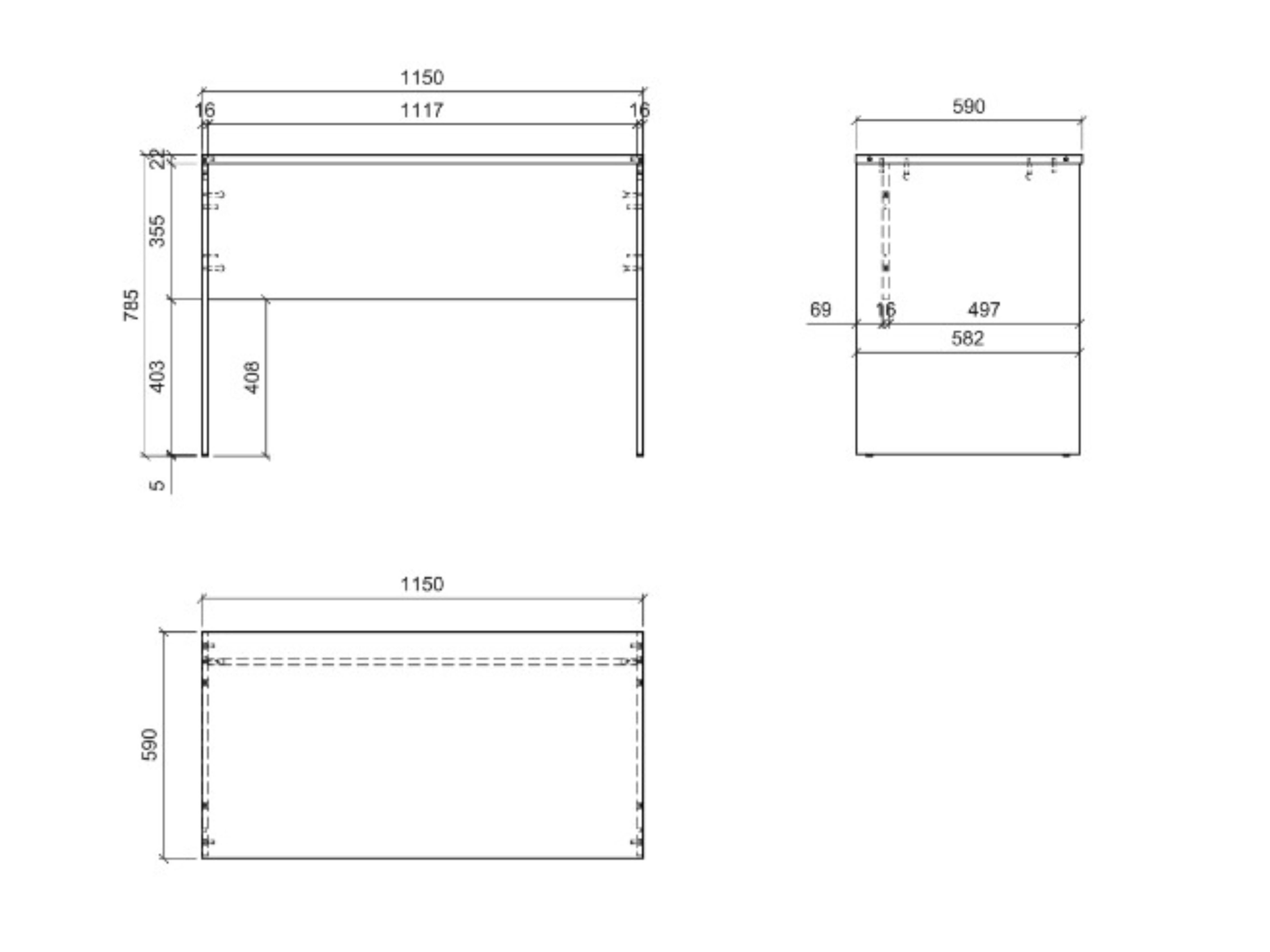 Bureau Fiofive 107 (Wit)