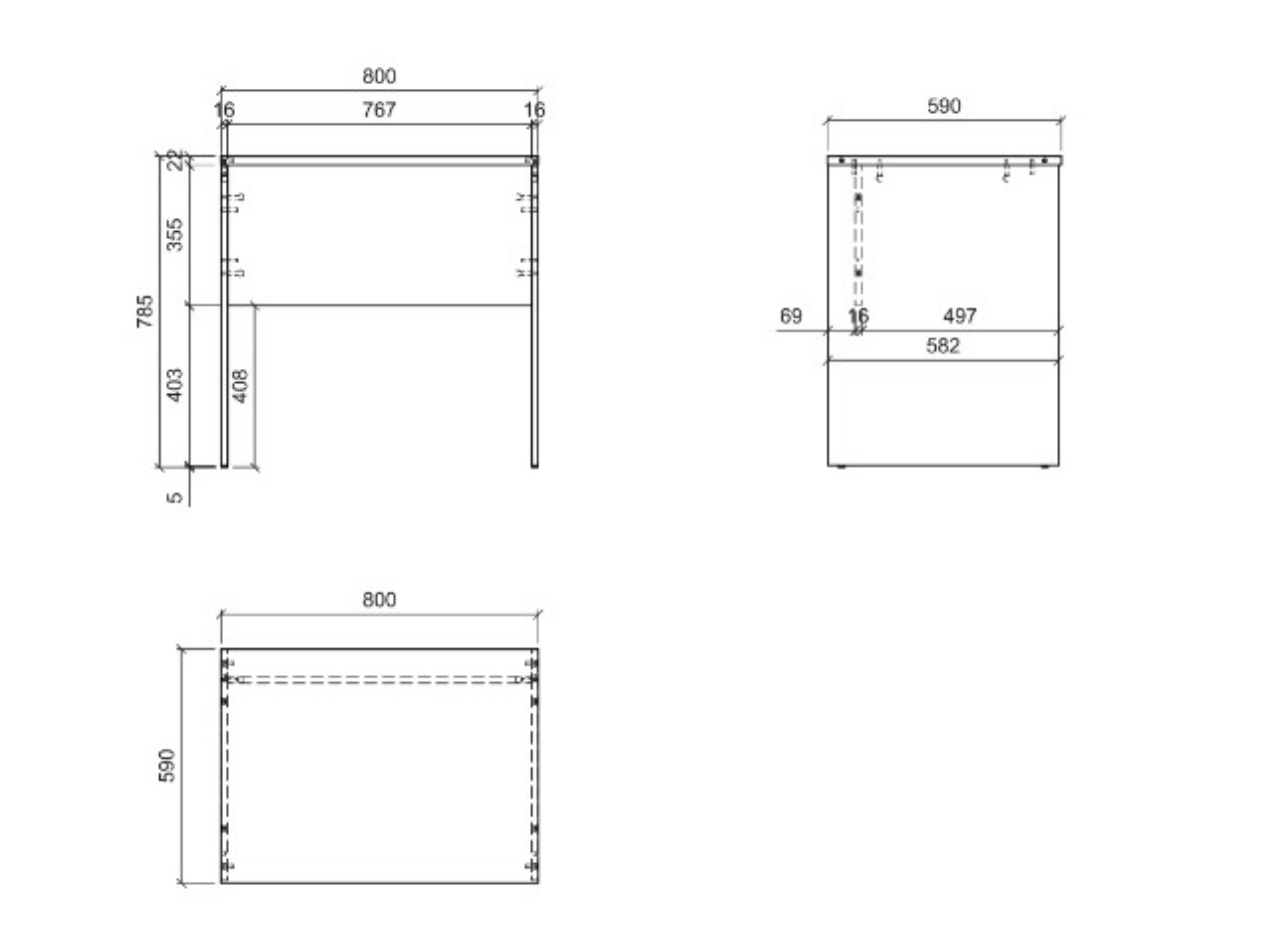 Bureau Fiofive 108 (Wit)