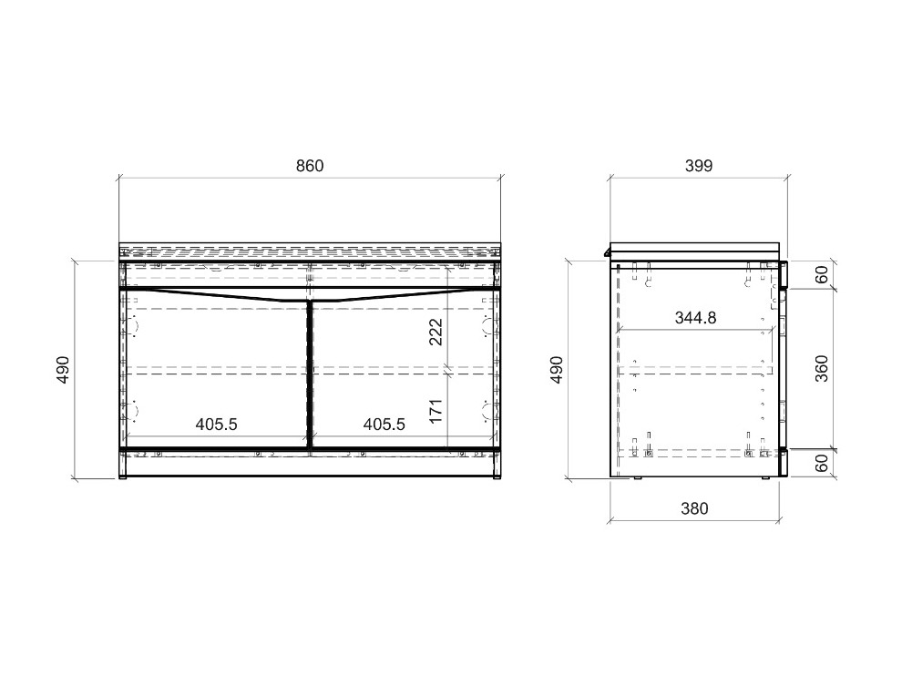 Schoenenkast Ontario 146 (Artisan eiken + Antraciet)