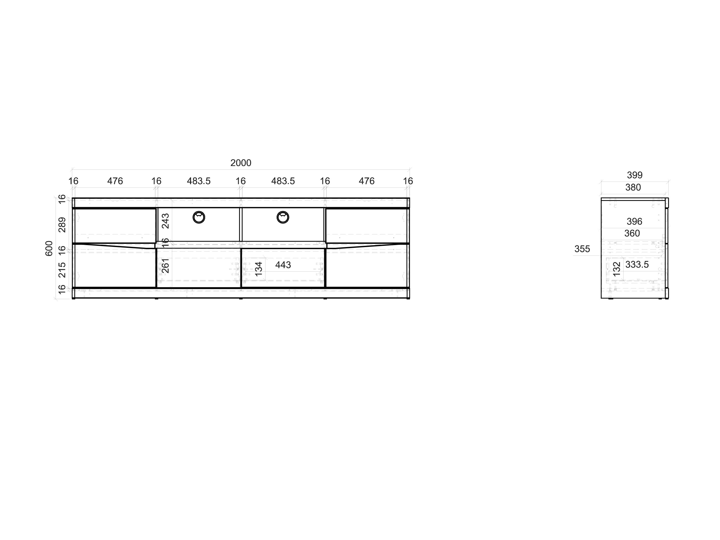 TV-meubel Venlori 122 (Wit + Grafiet)
