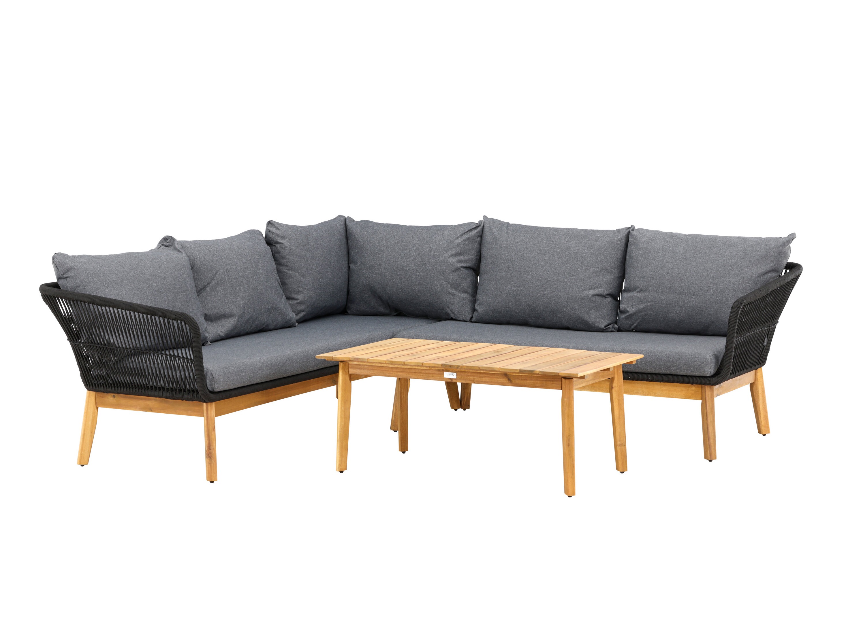 Buiten meubilair set Dallas 1085 (Acacia + Zwart)