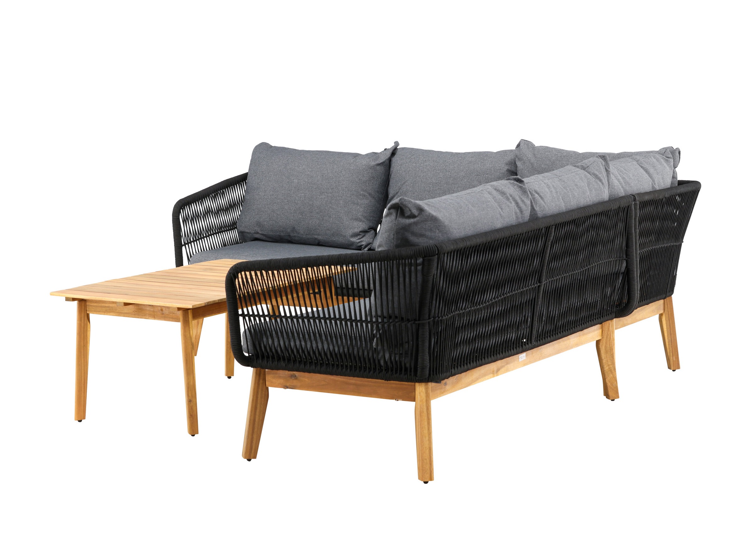 Buiten meubilair set Dallas 1085 (Acacia + Zwart)