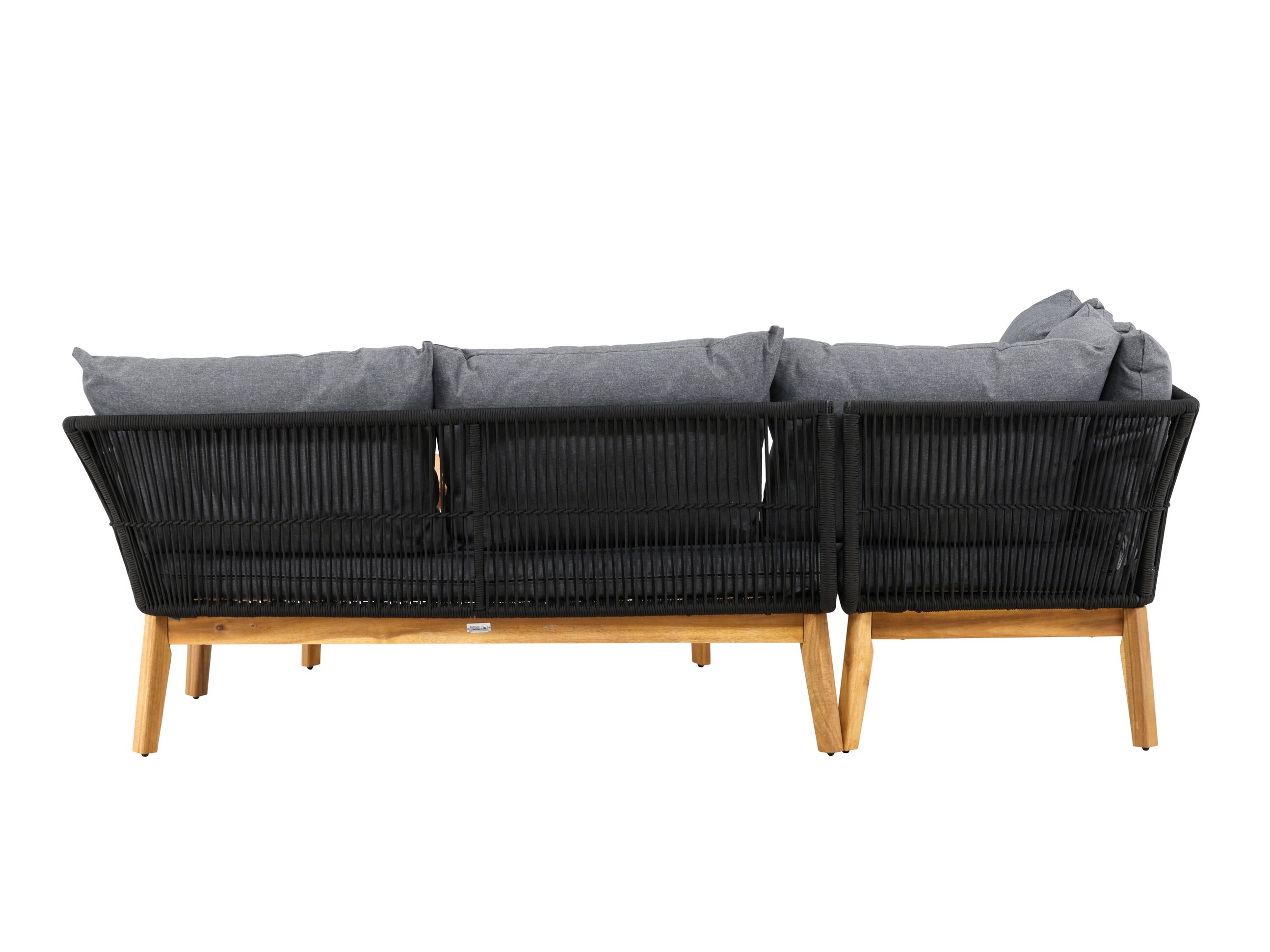 Buiten meubilair set Dallas 1085 (Acacia + Zwart)