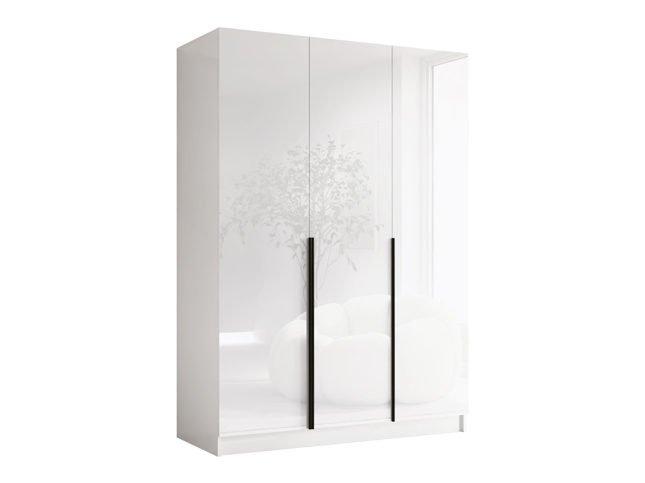 Kledingkast Closico Decoron I (Wit + Glanzend wit)