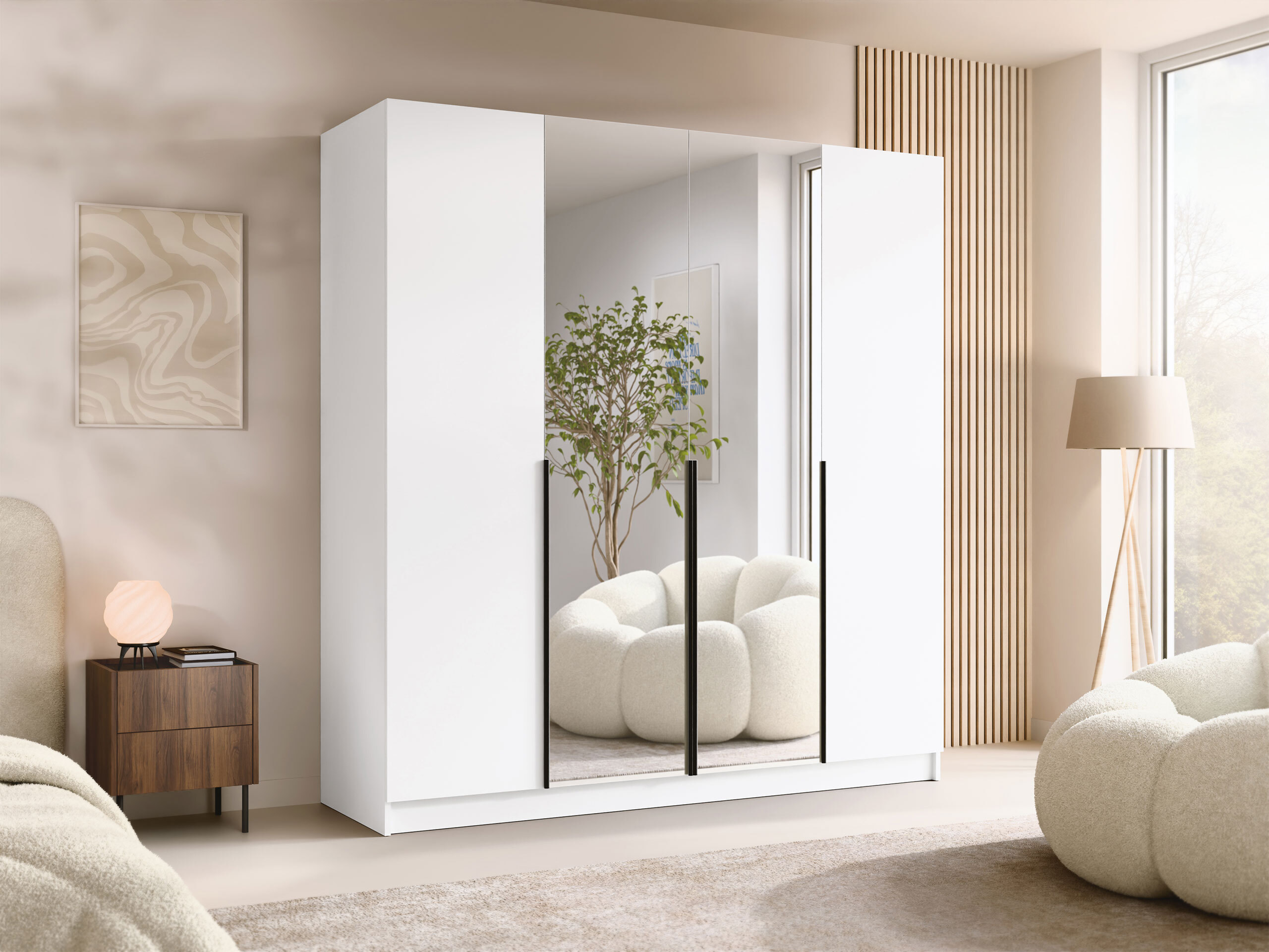 Kledingkast Closico Navor II (Wit)