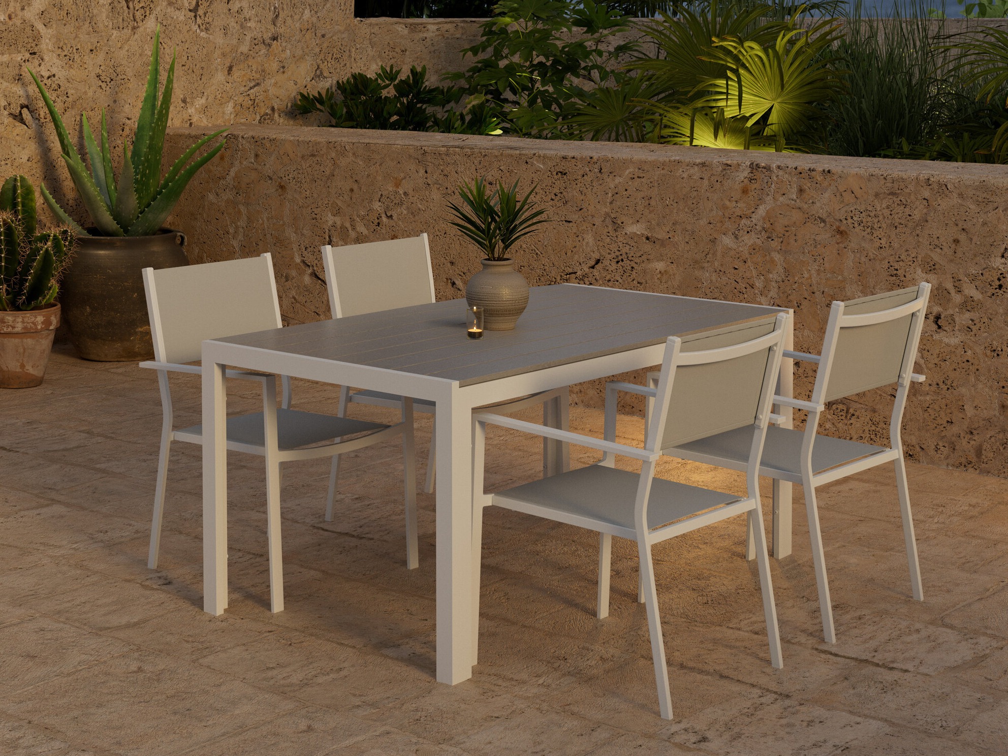 Tafel en stoelen set Dallas 5303