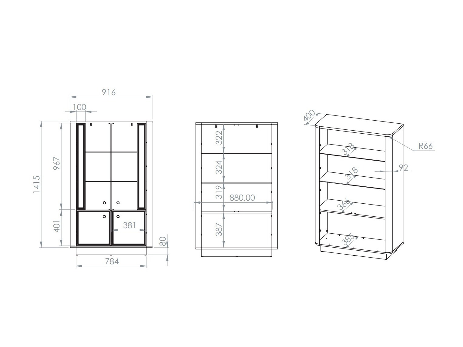 Boekenkast Cavrome 108
