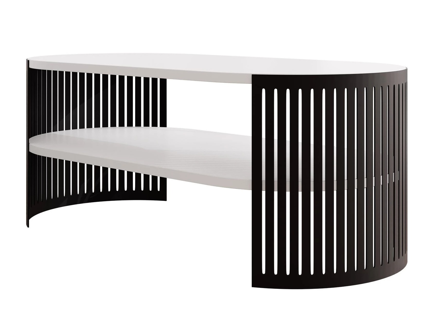 Salontafel Civer III (Zwart + Wit)