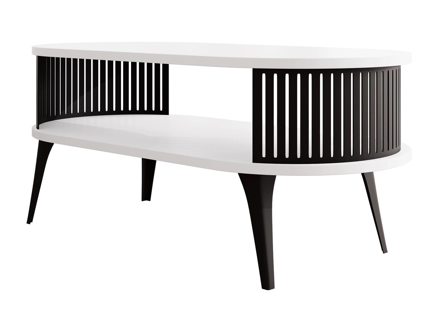 Salontafel Vitum III (Zwart + Wit)
