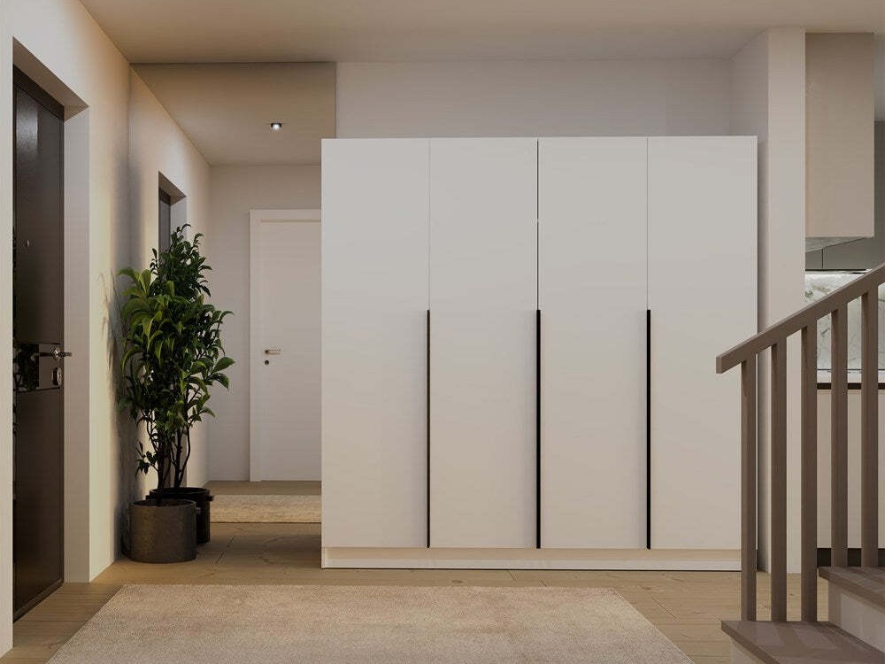 Kledingkast Mandeville 370 (Wit + Zwart)