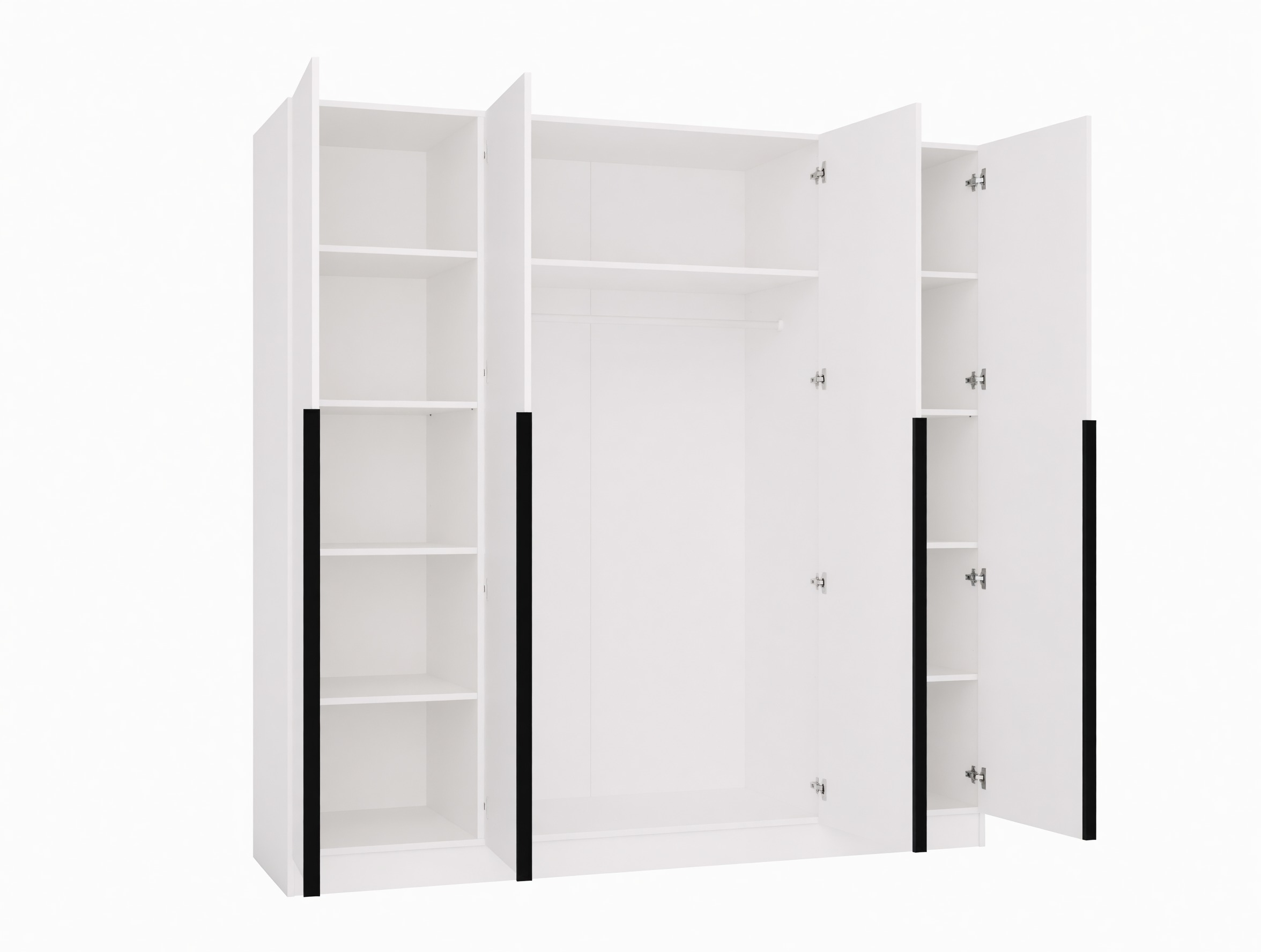 Kledingkast Mandeville 370 (Wit + Zwart)
