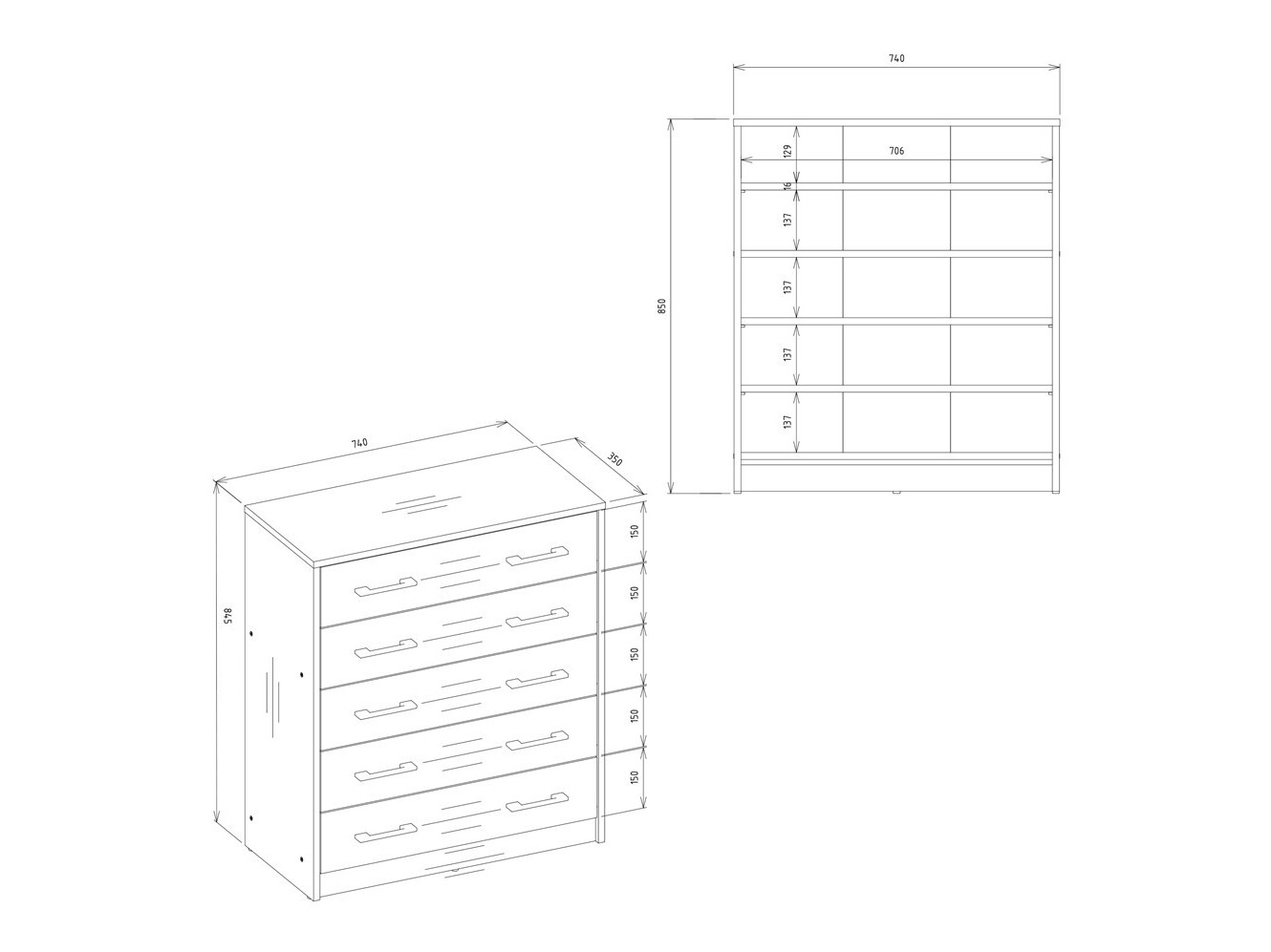 Schoenenkast Mandeville 372 (Artisan eiken + Antraciet)