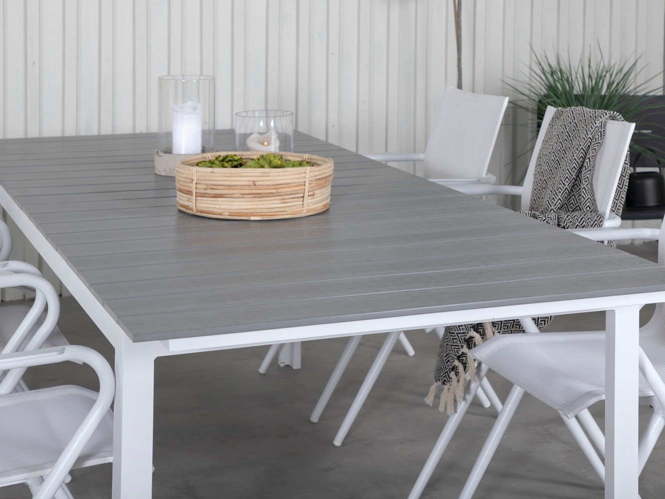 Outdoor tafel Dallas 668 (Grijs + Wit)