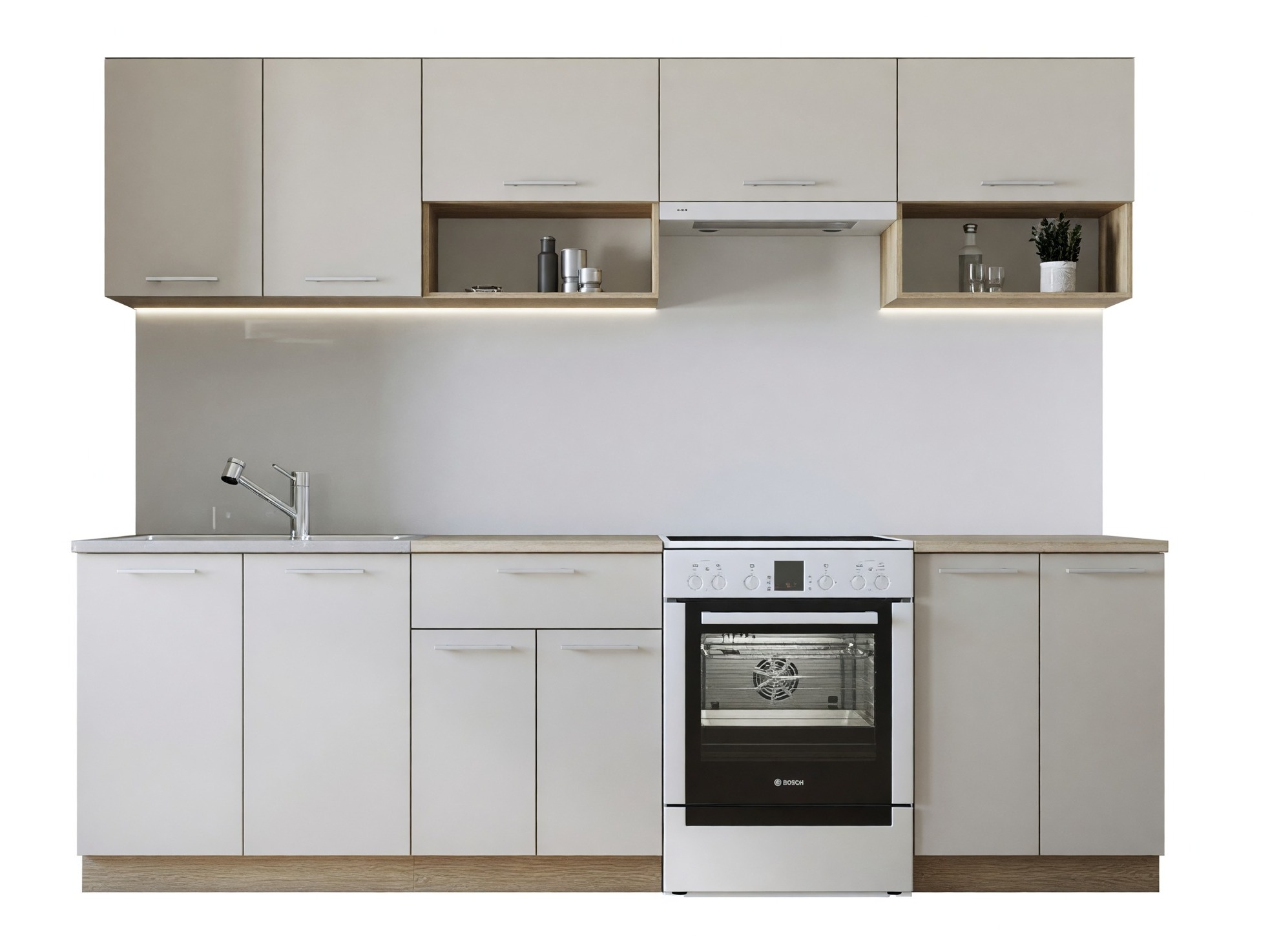 Keukenset Houston 858 (Cremona eiken + Kasjmier)
