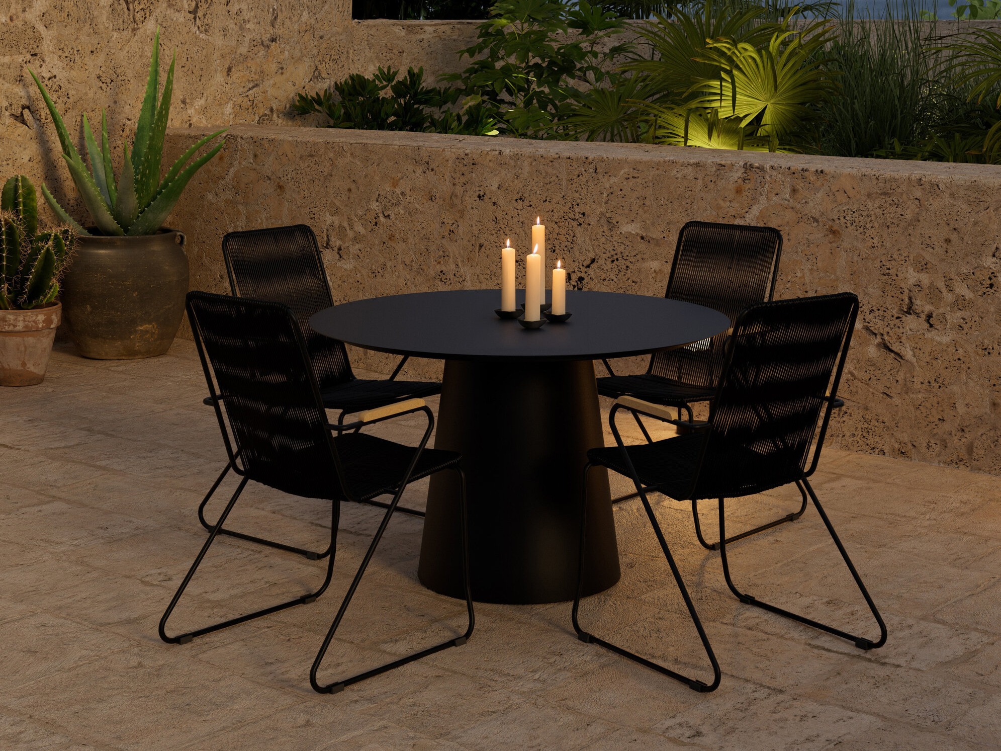 Tafel en stoelen set Dallas 5316