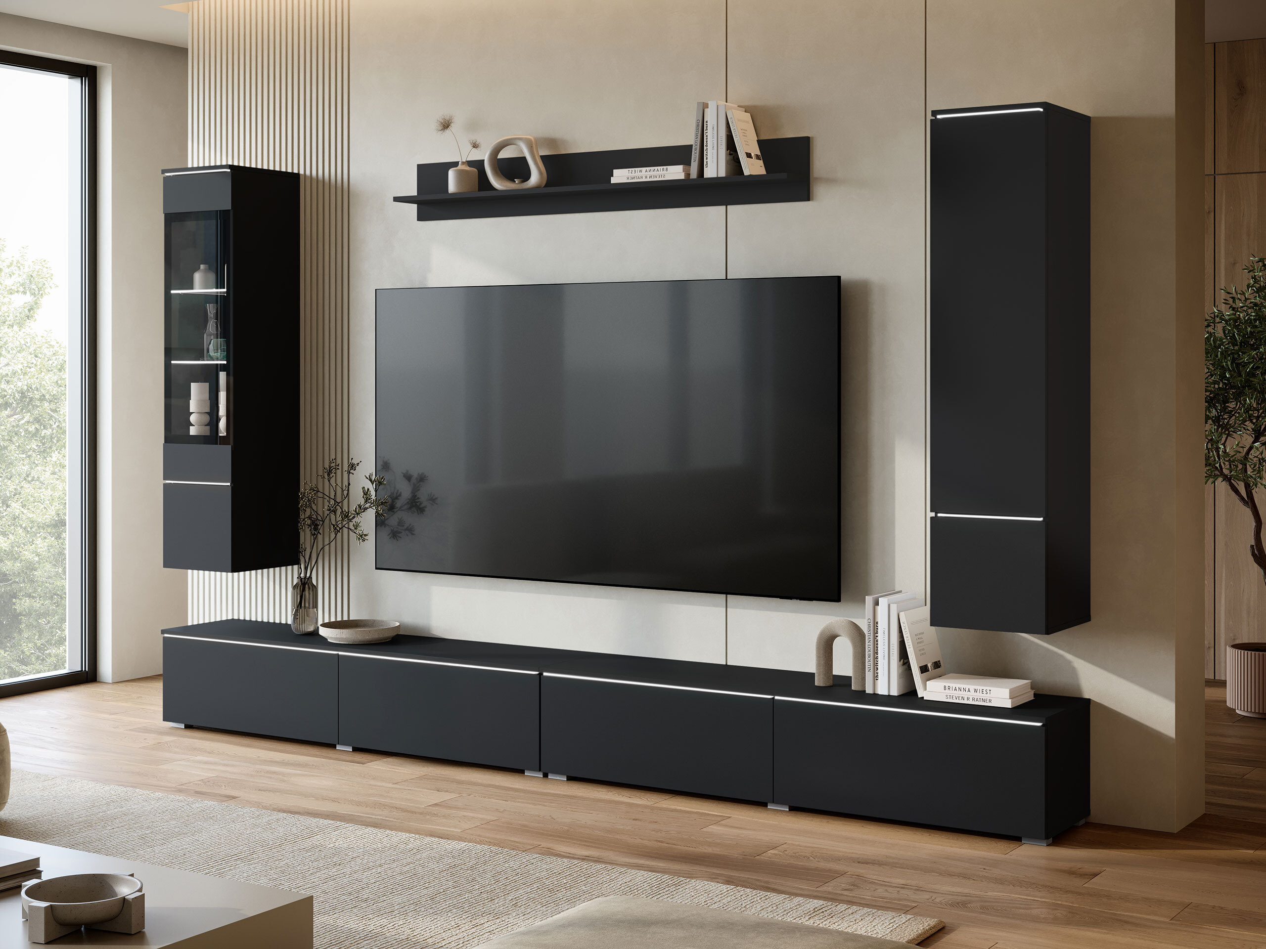 Woonkamerset Mirfivo 110 (Zwart)
