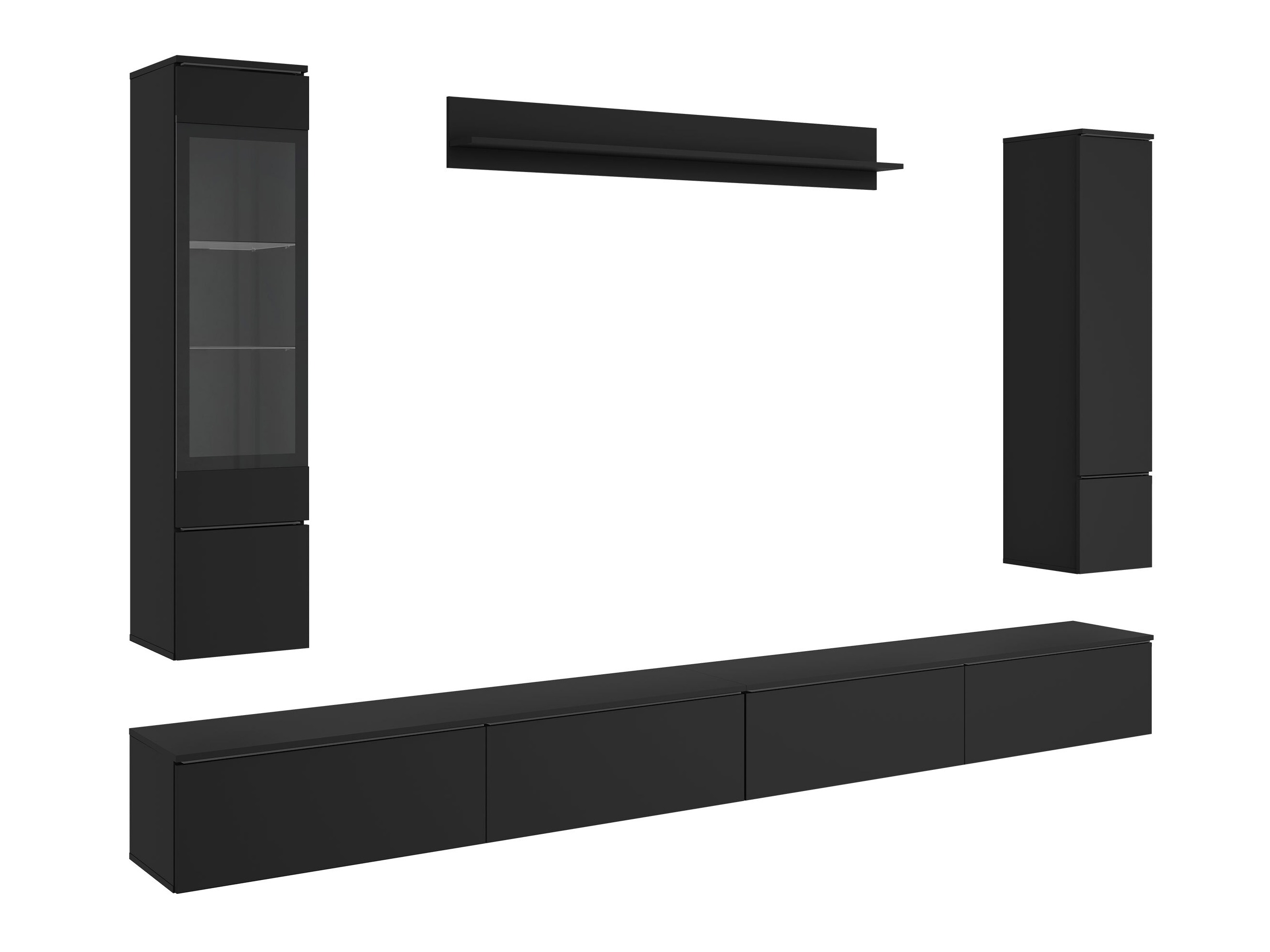 Woonkamerset Mirfivo 110 (Zwart)