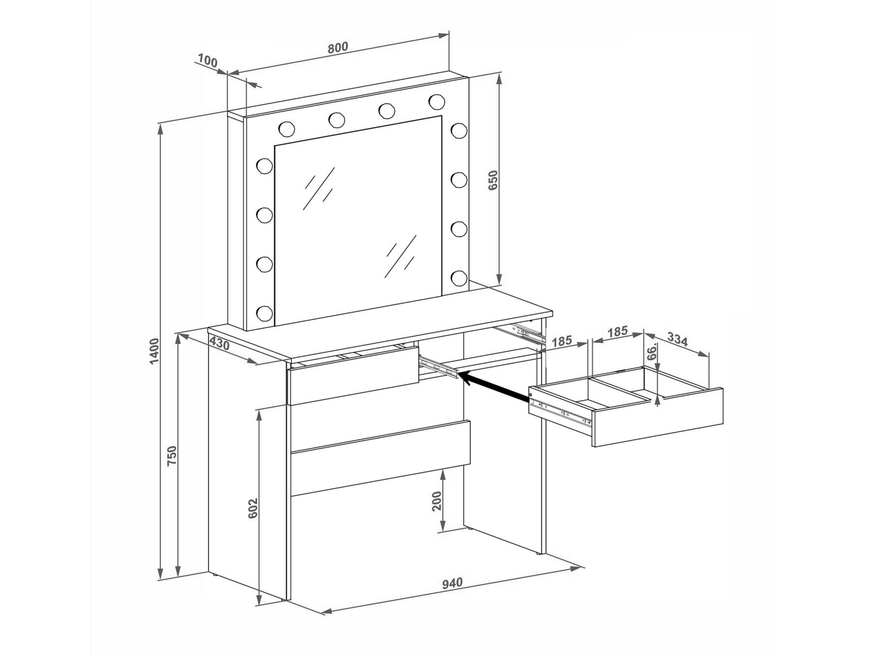 Kaptafel Houston Gaudium (Artisan eiken)
