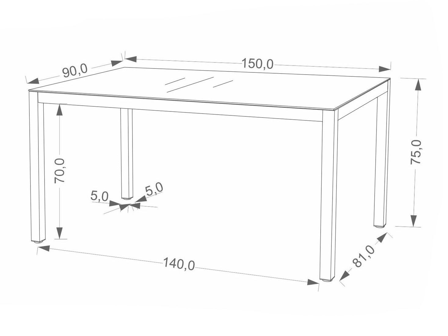 Outdoor tafel Houston 2141 (Beige + Cappuccino)