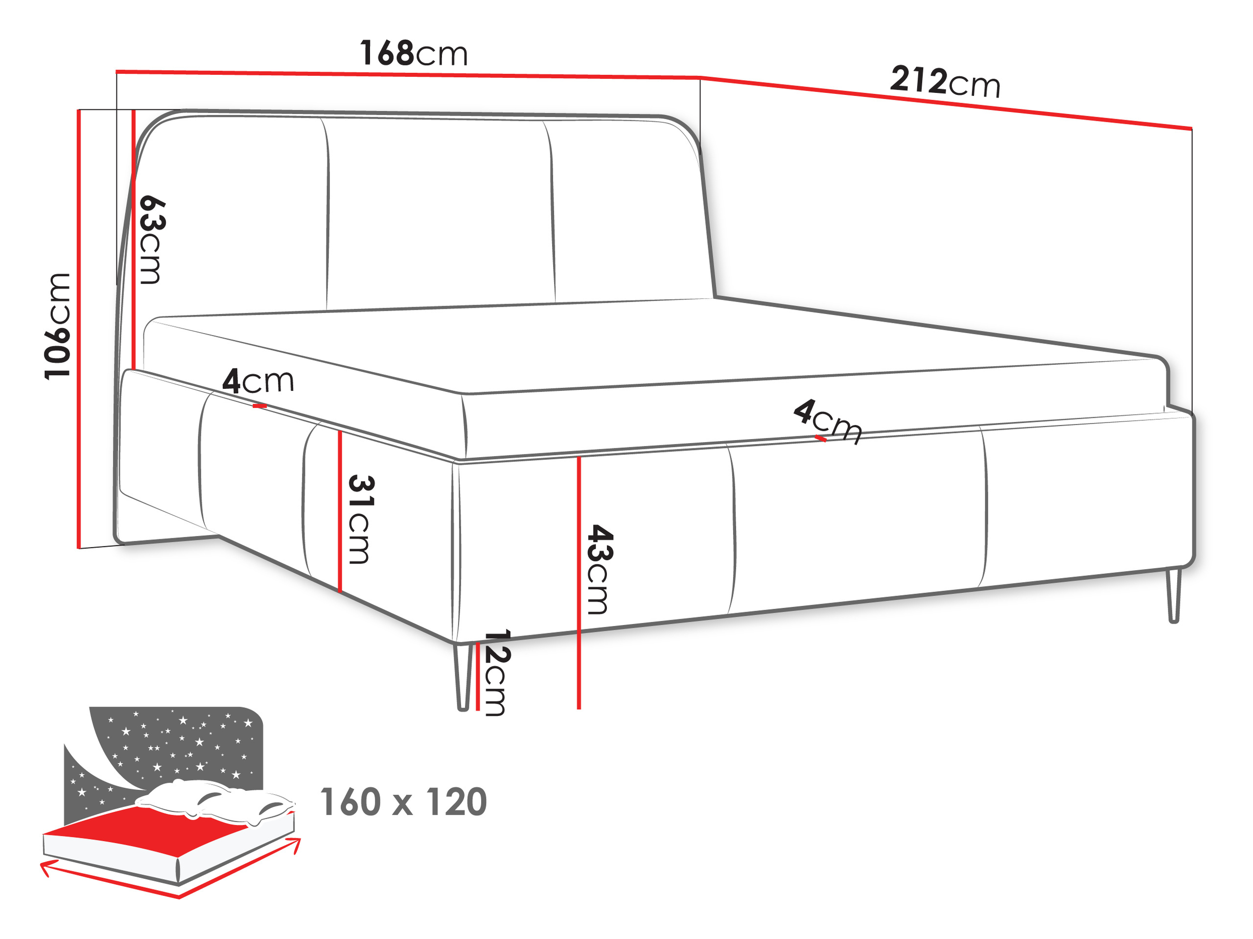 Bed ComfiDream Fragor (Margo 227.04)