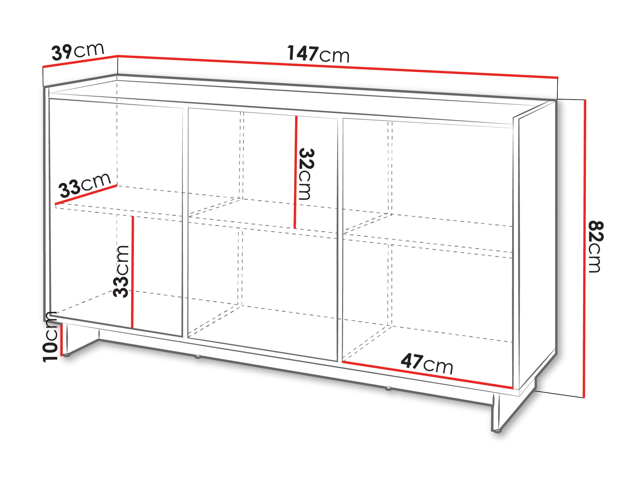 Dressoir Pirum (Notenhout)