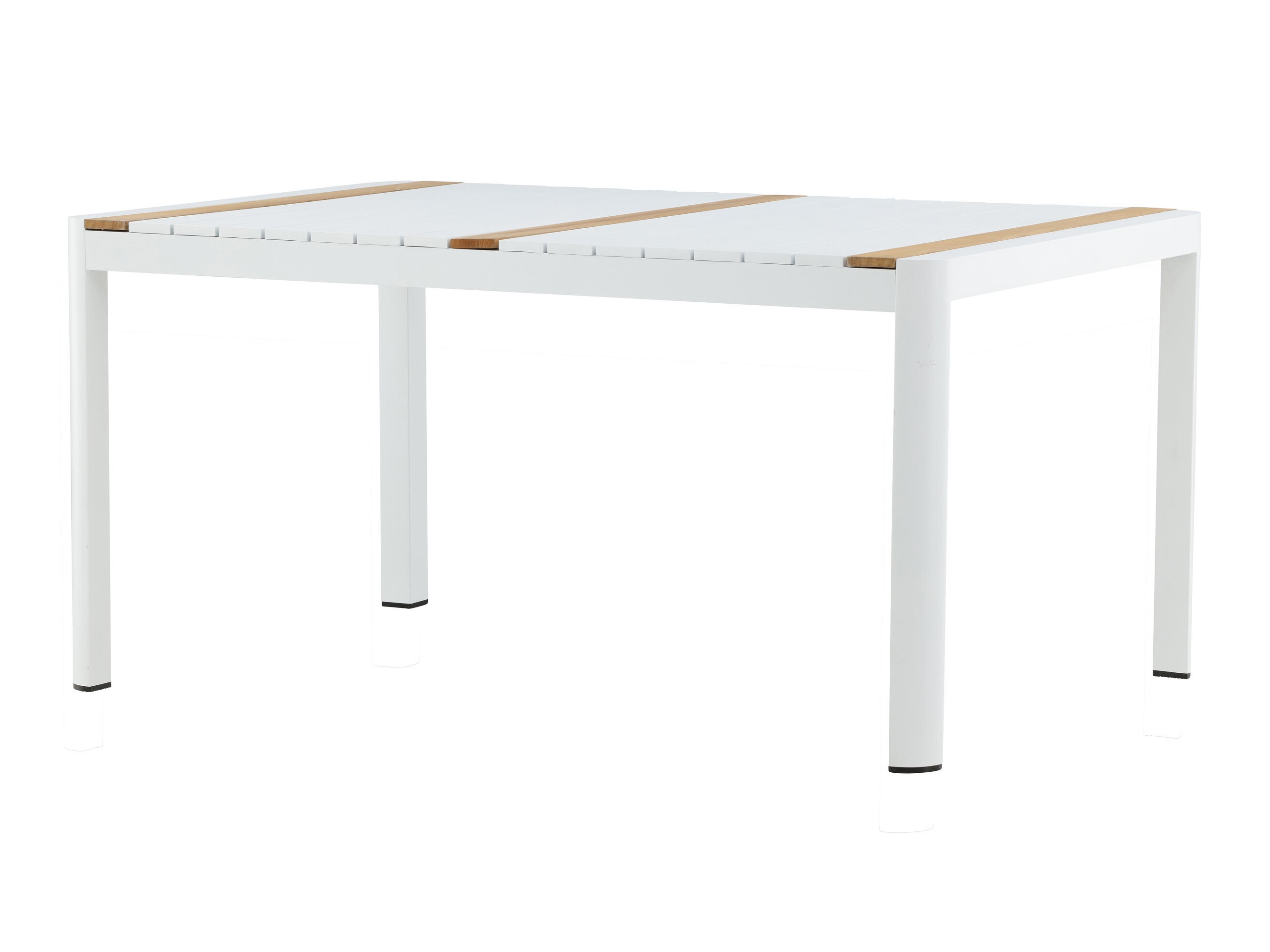 Tafel en stoelen set Dallas 5318 (Wit + Teak)